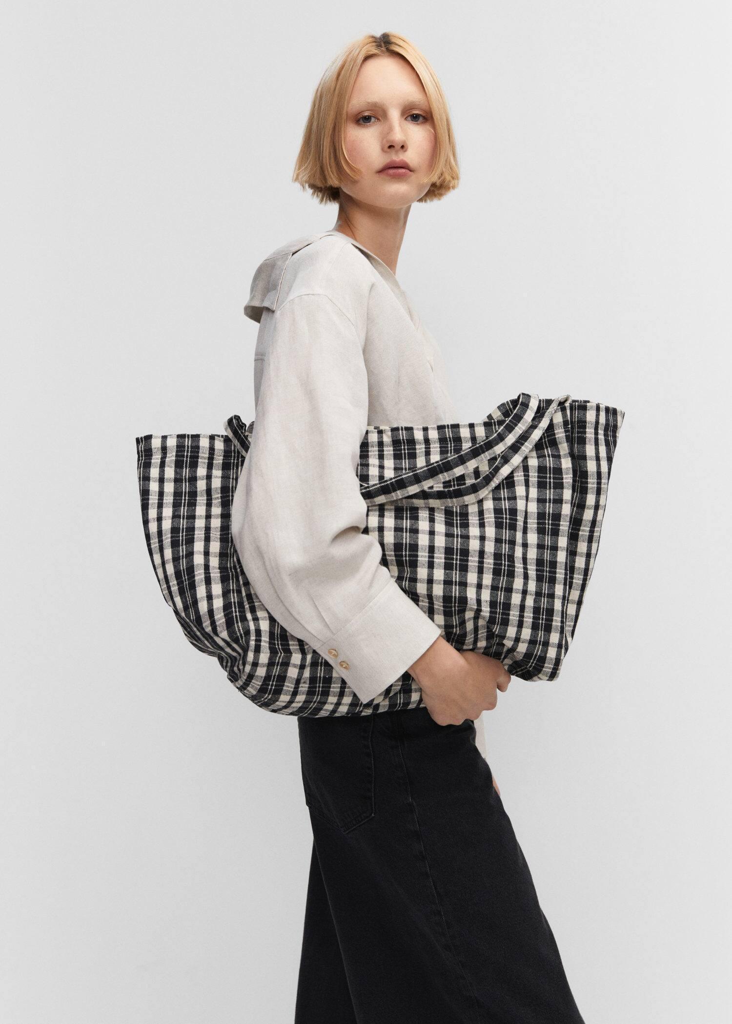 Black Gingham Check Bag, , large image number 4