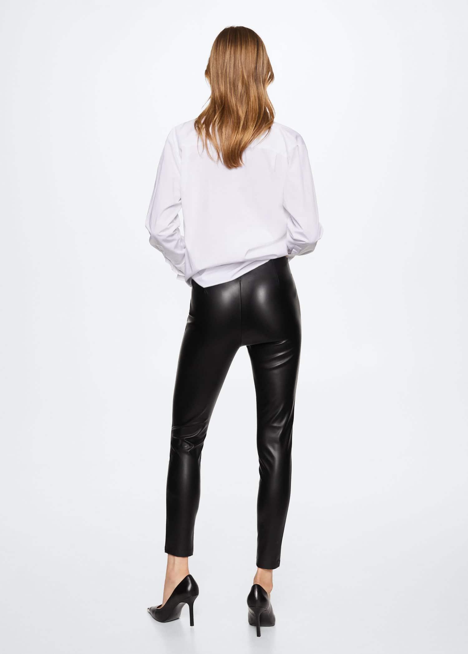 Mango leather leggings hotsell