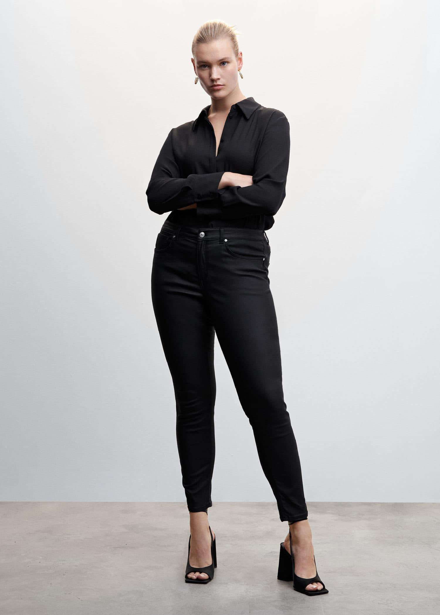 Mango waxed jeans sales