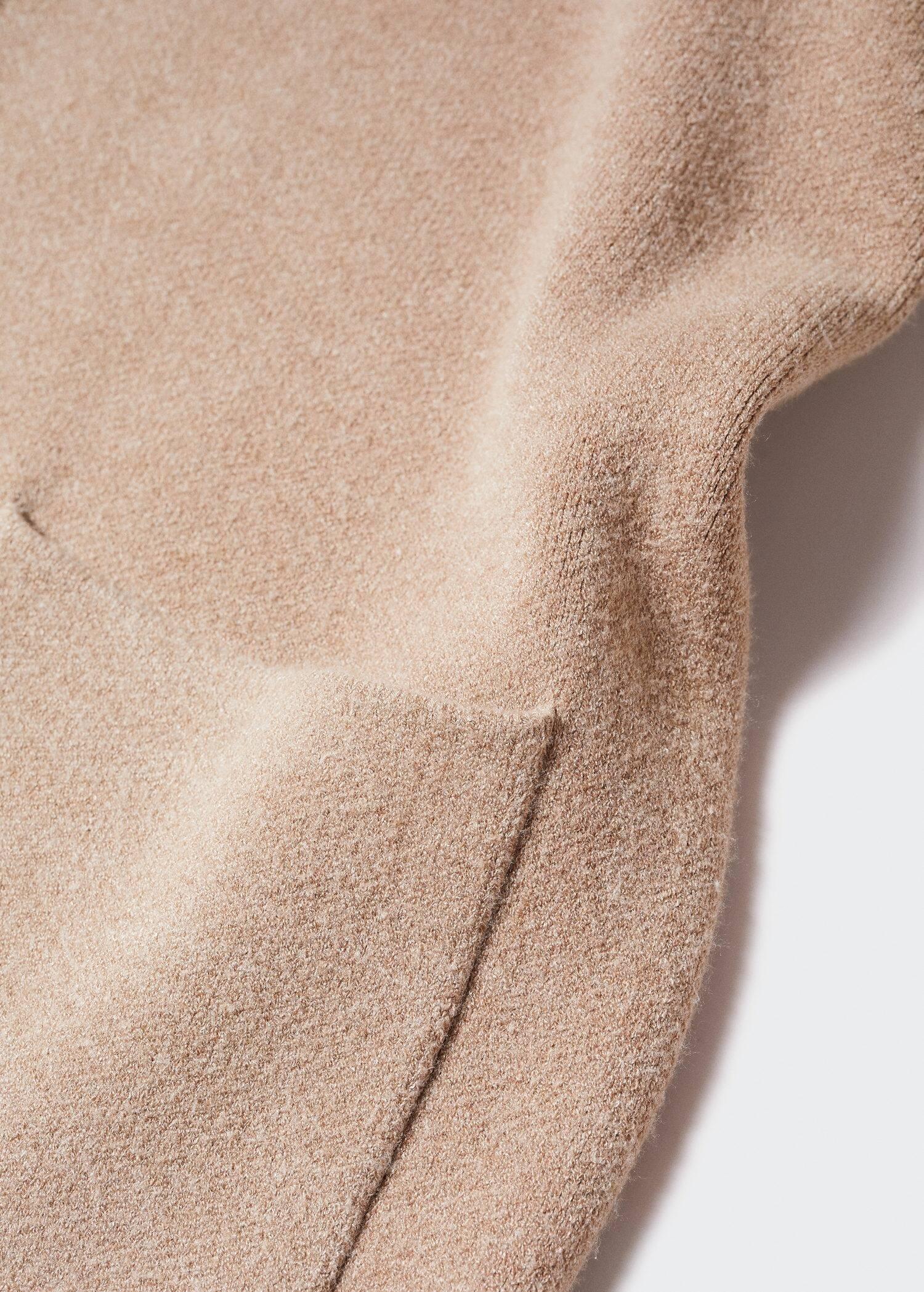 medium brown Oversized knitted coat with pockets, , large image number 5