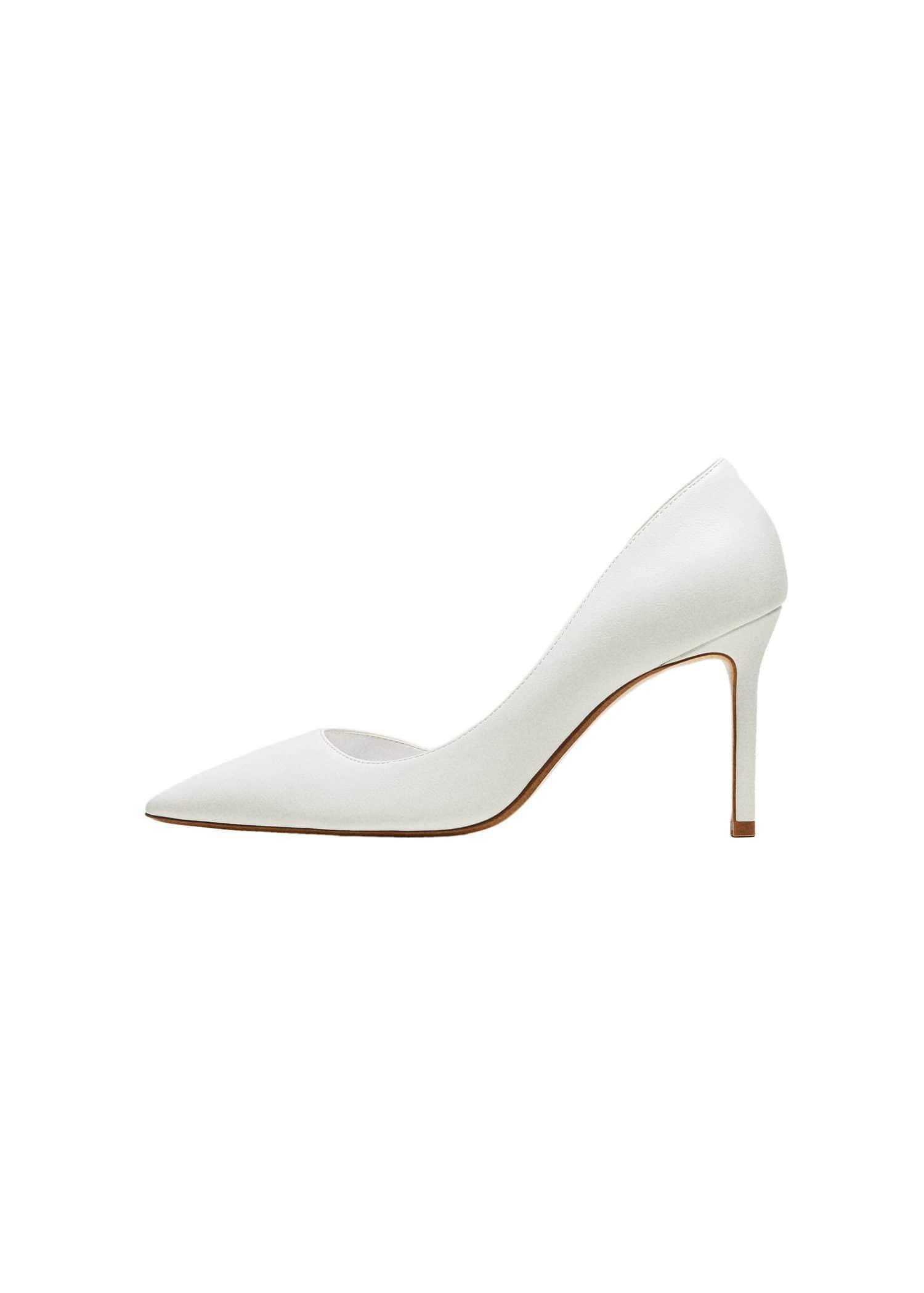 White Asymmetric Stiletto Shoes, , large image number 0