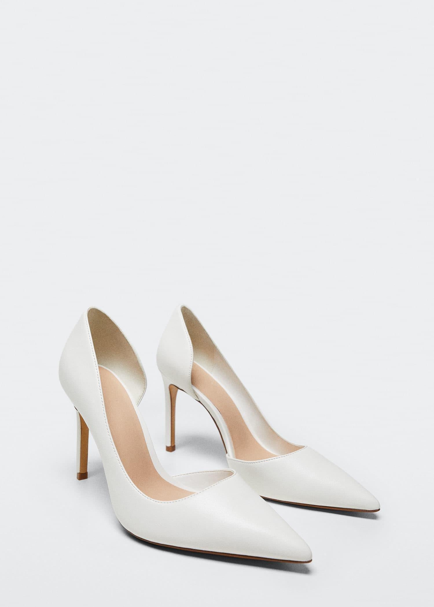 White Asymmetric Stiletto Shoes, , large image number 3