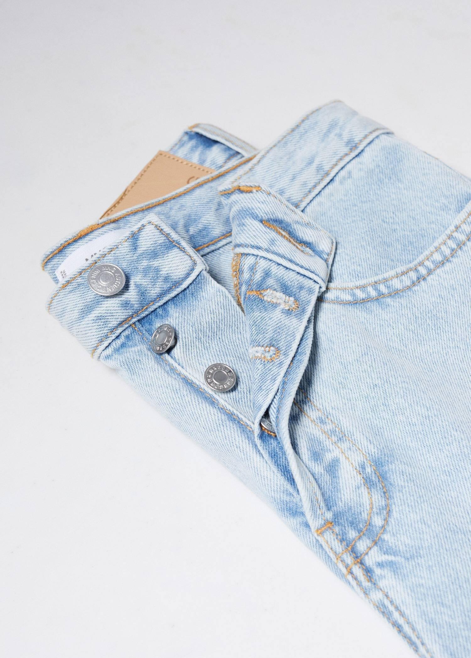 Blue Mom Fit Decorative Rips Jeans, Kids Girls, , large image number 3