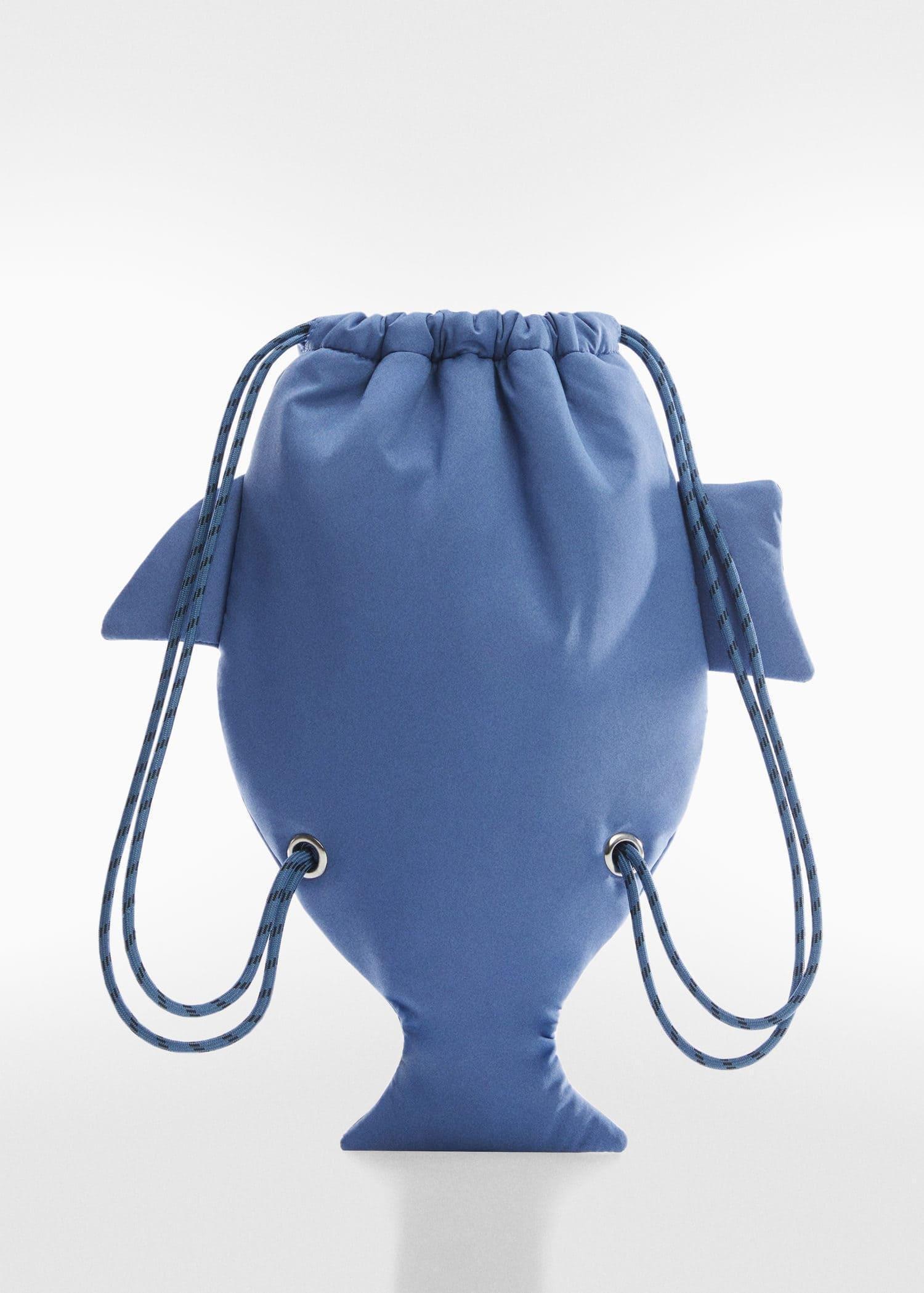medium blue Shark backpack, Baby Boy, , large image number 0