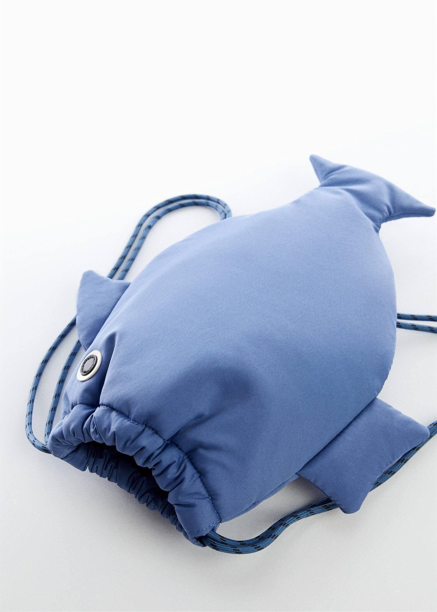 medium blue Shark backpack, Baby Boy, , large image number 1