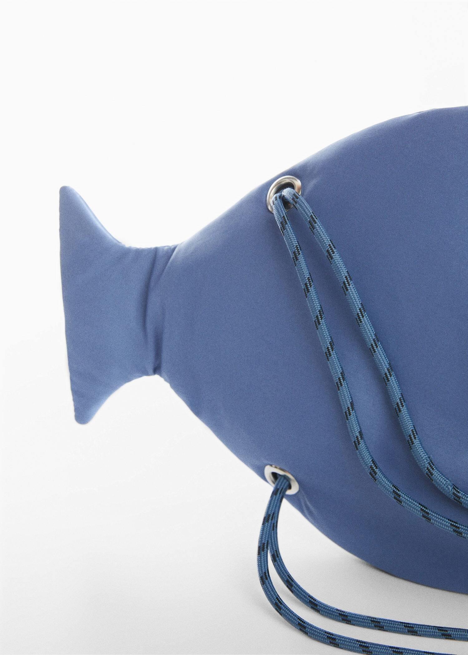 medium blue Shark backpack, Baby Boy, , large image number 2