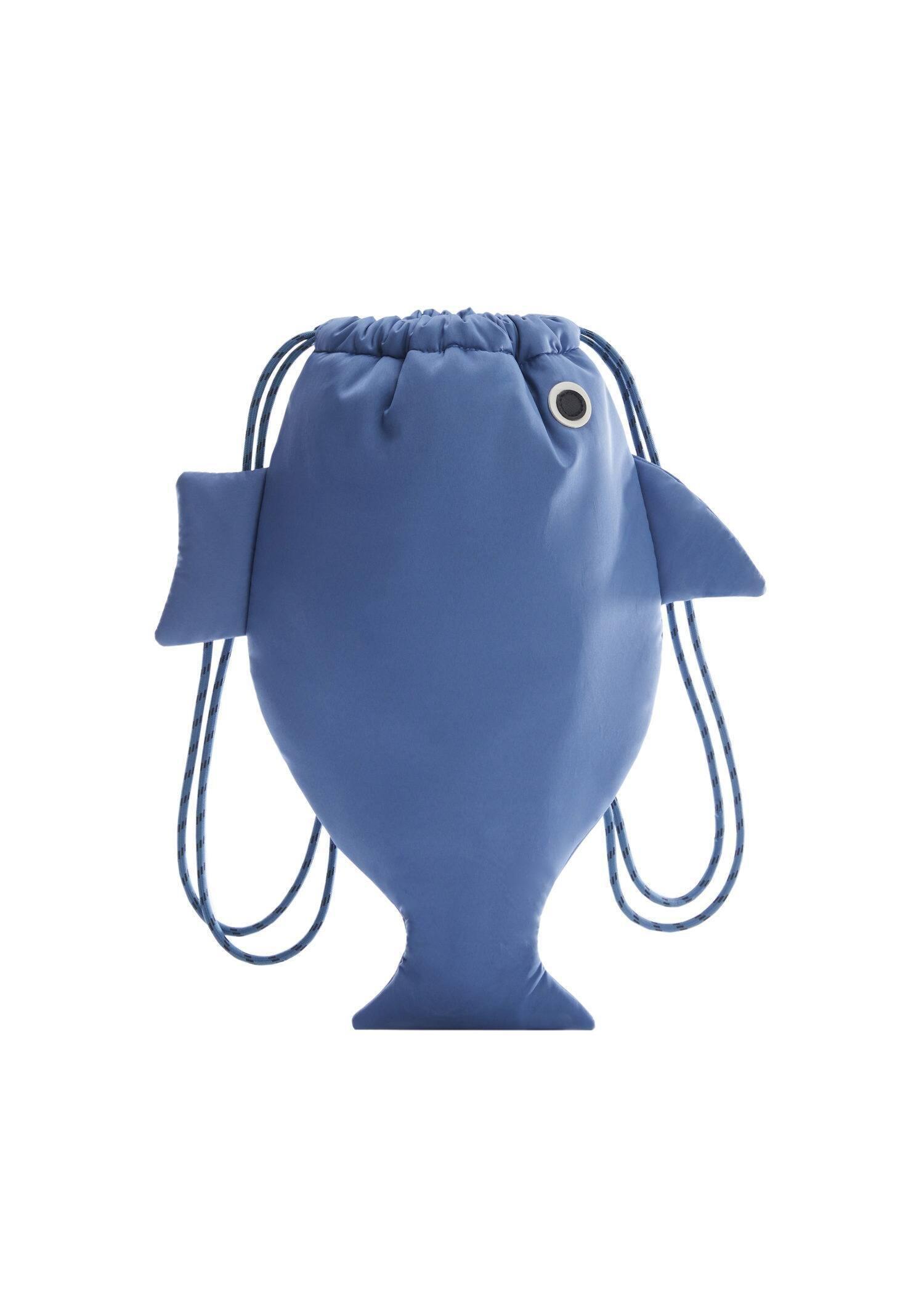 medium blue Shark backpack, Baby Boy, , large image number 3