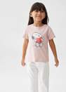 Pink Snoopy Printed T-Shirt, Kids Girls