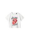 Mango - White The Rolling Stones T-Shirt, Kids Girls