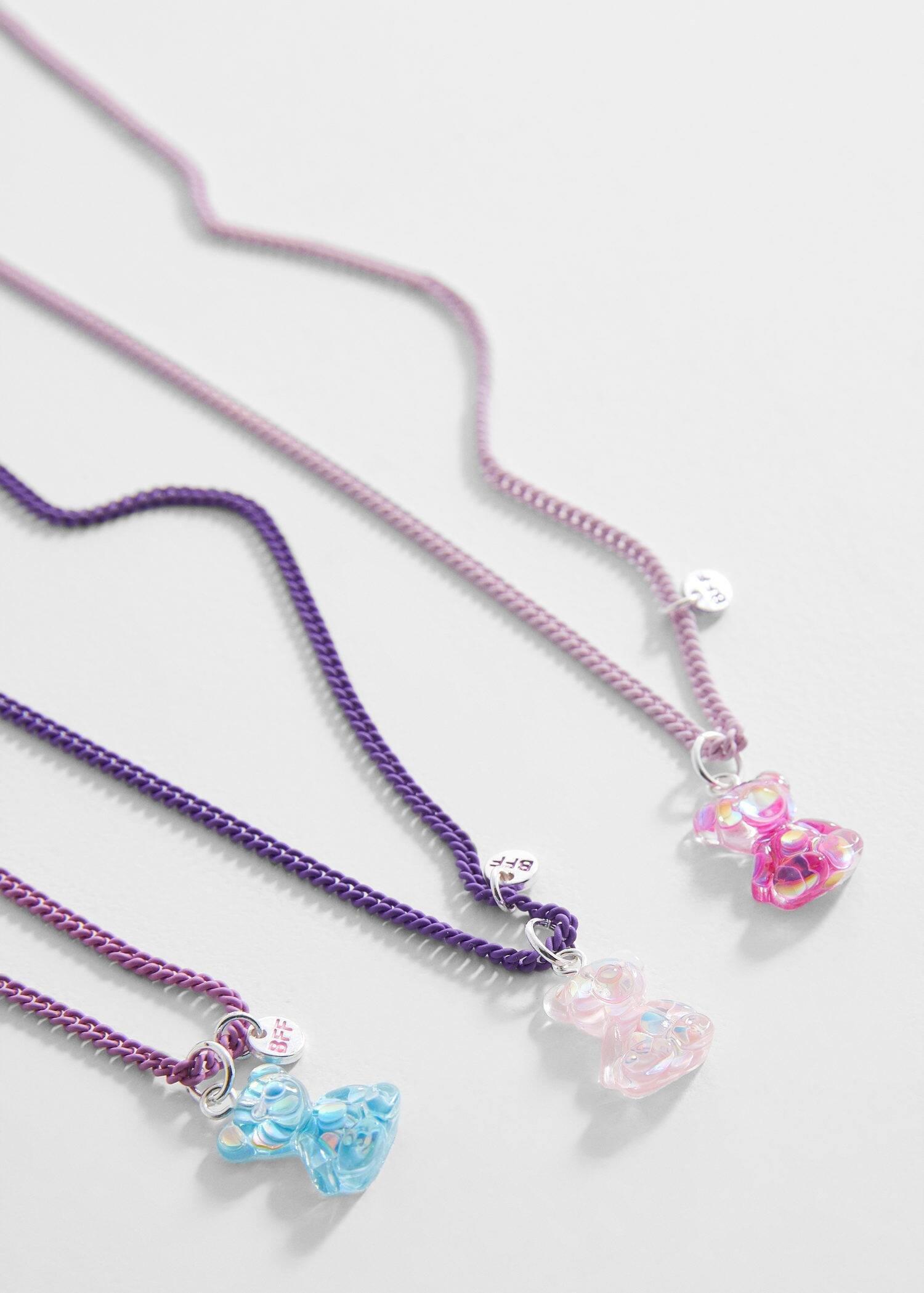Pink Necklaces - Set Of 3, Kids Girls, , large image number 0