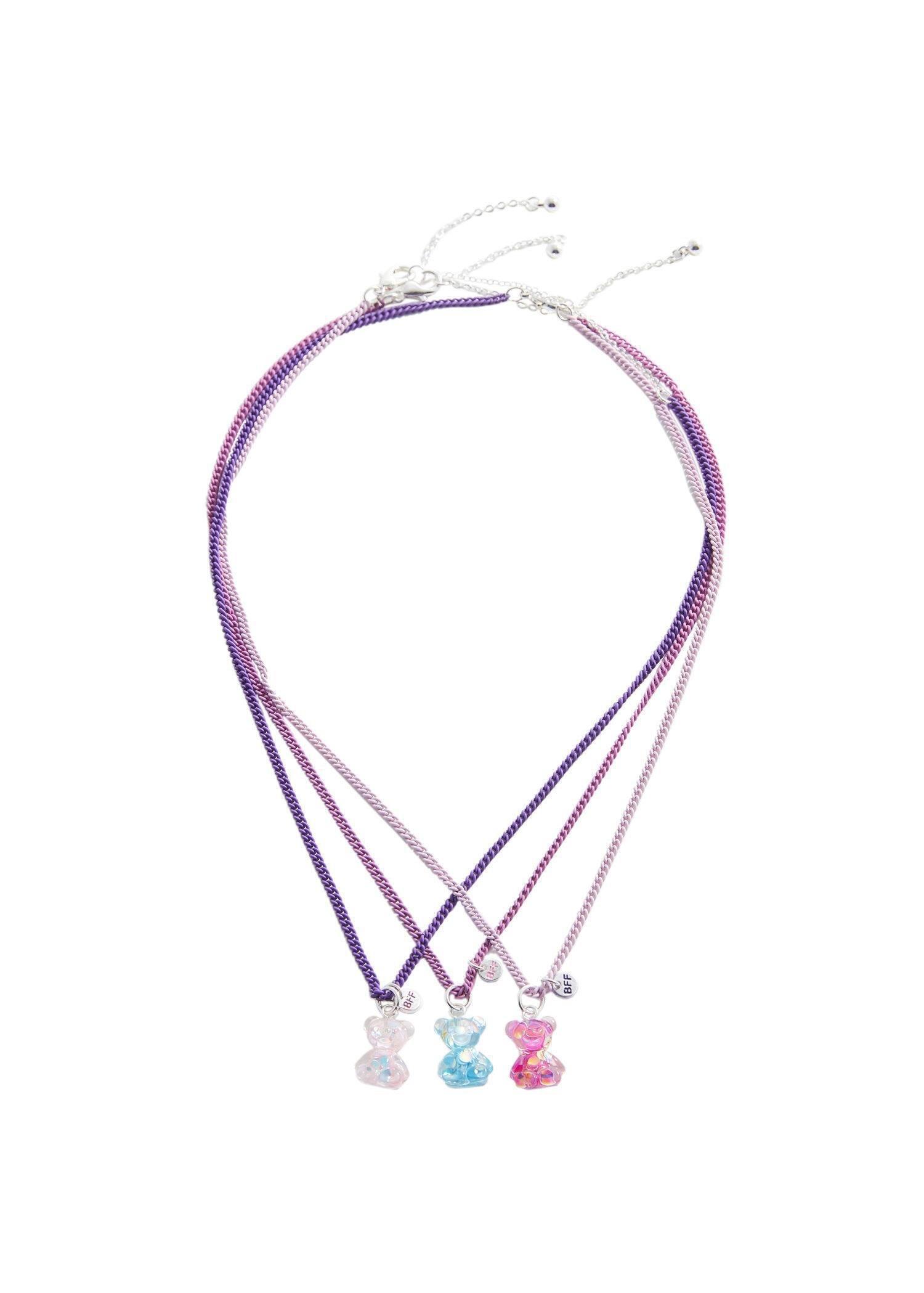 Pink Necklaces - Set Of 3, Kids Girls, , large image number 3