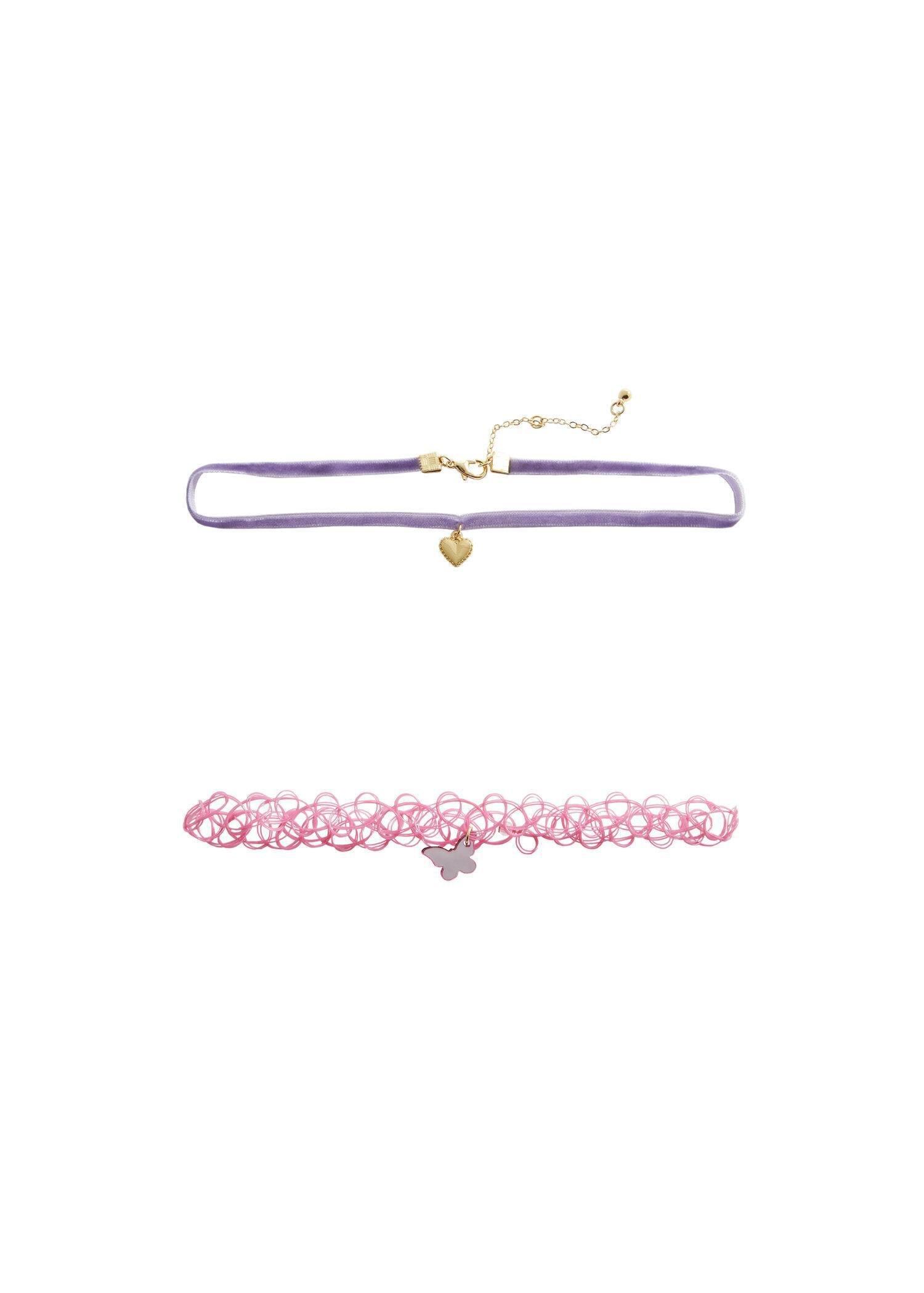 Purple Chokers - Set Of 2, Kids Girls, , large image number 1