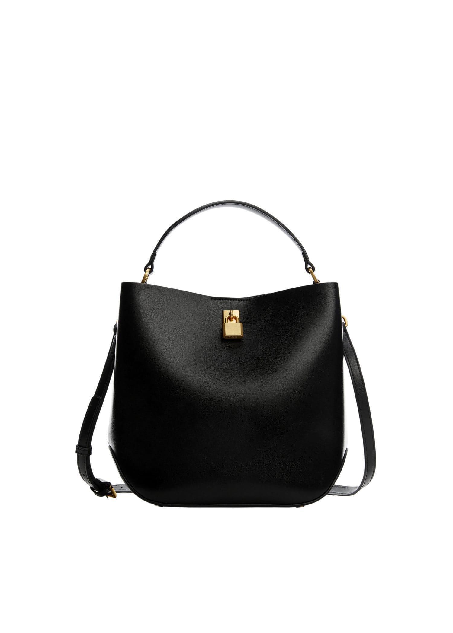 Black Padlock Shopper Bag, , large image number 3