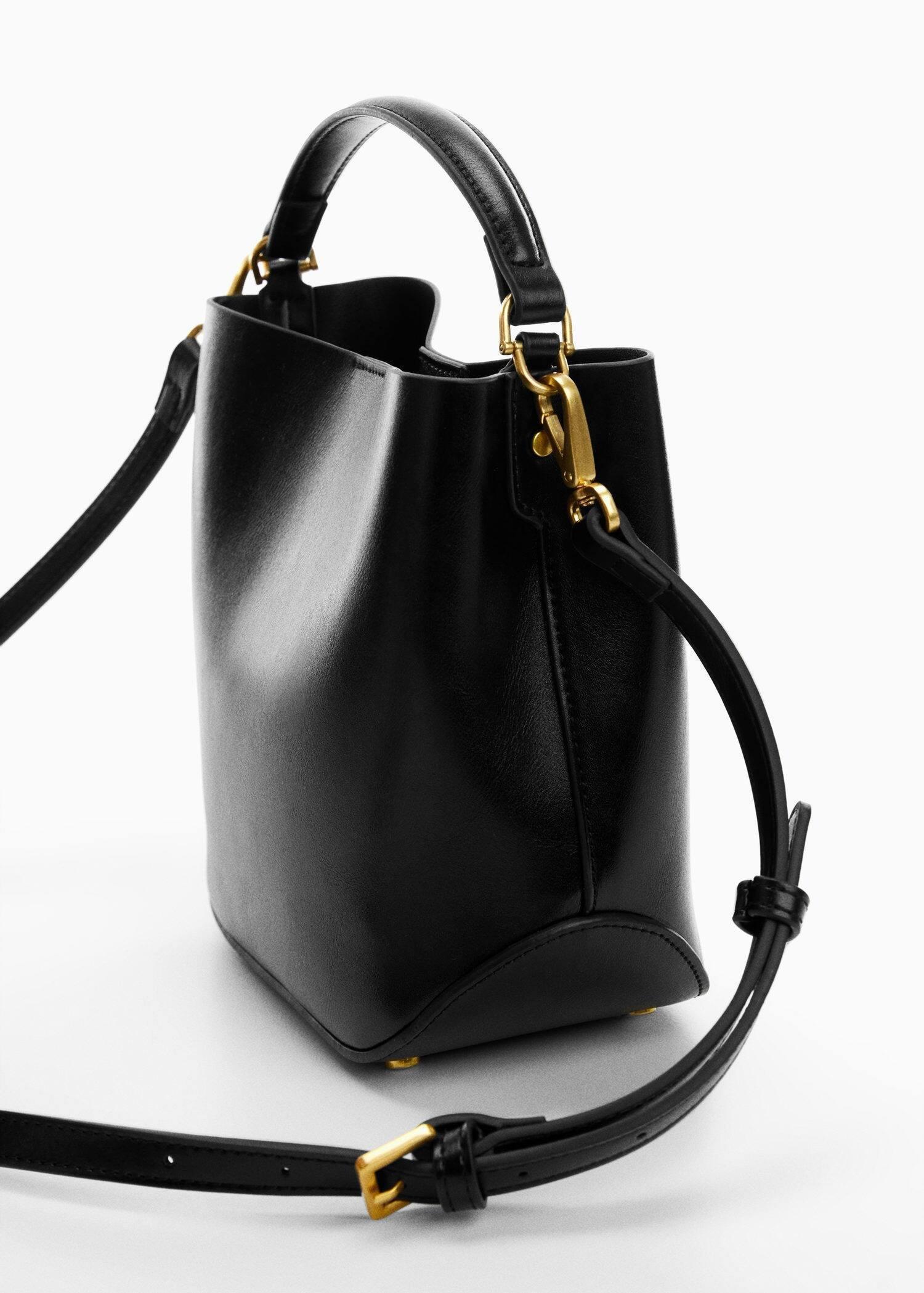 Black Padlock Mini Shopper Back, , large image number 1