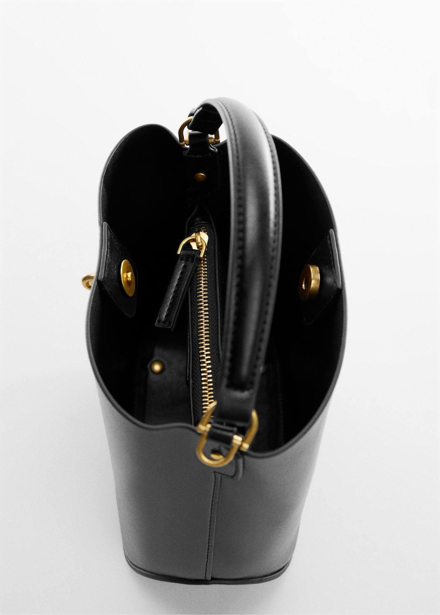Black Padlock Mini Shopper Back, , large image number 2