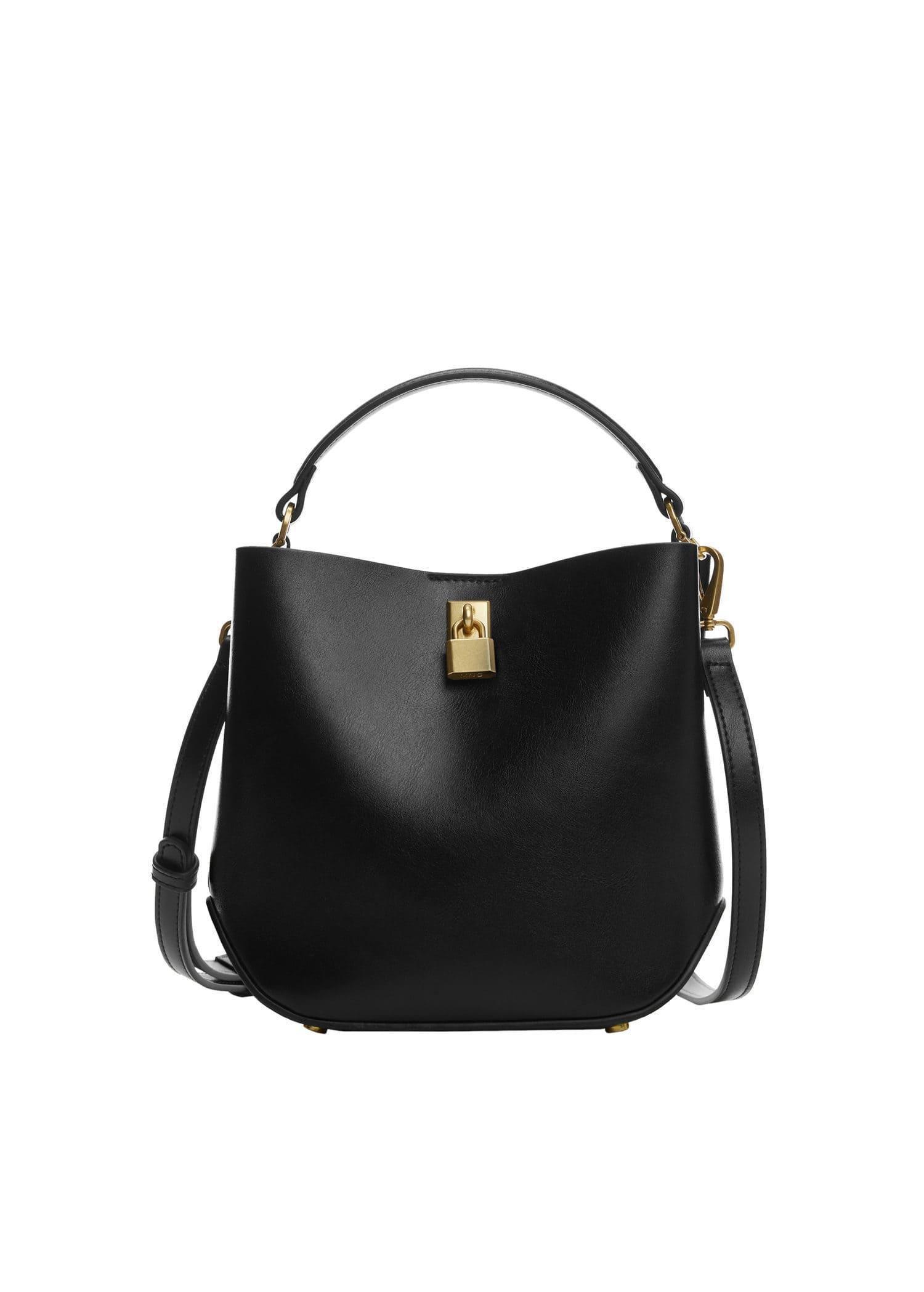 Black Padlock Mini Shopper Back, , large image number 3