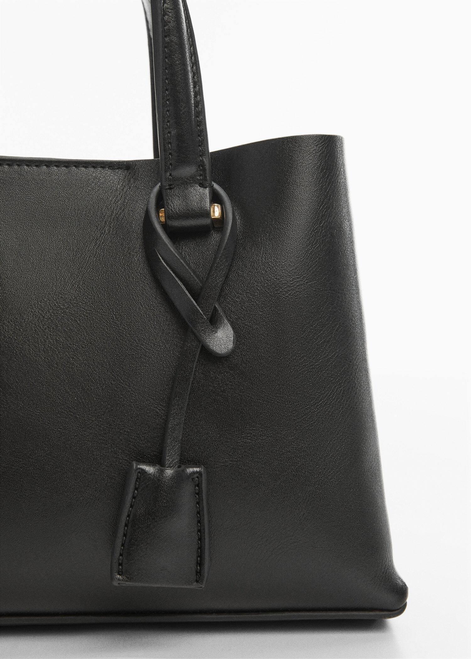 Black double compartment cross body bag hot sale