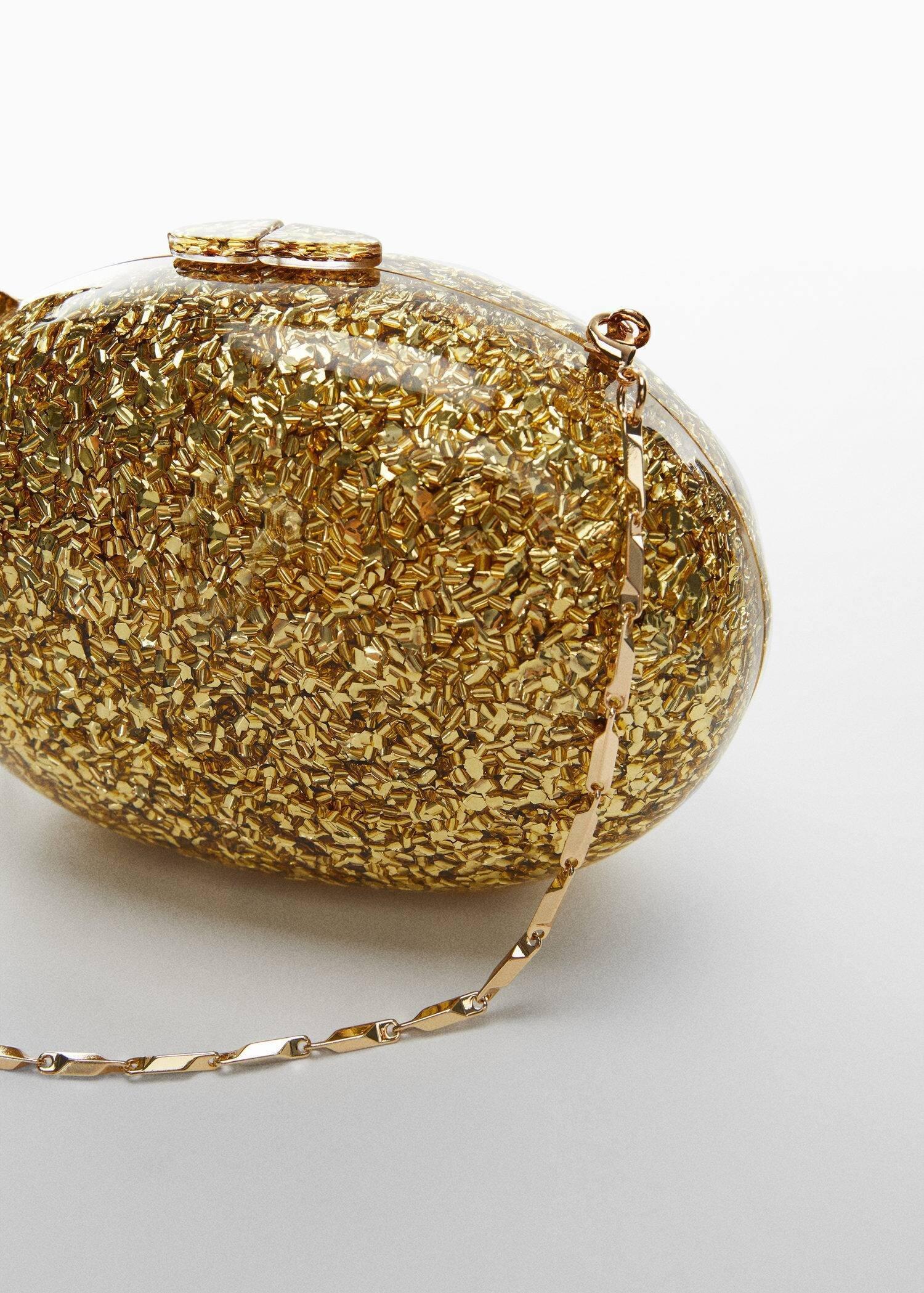 Gold Box Clutch With Chain, , large image number 1