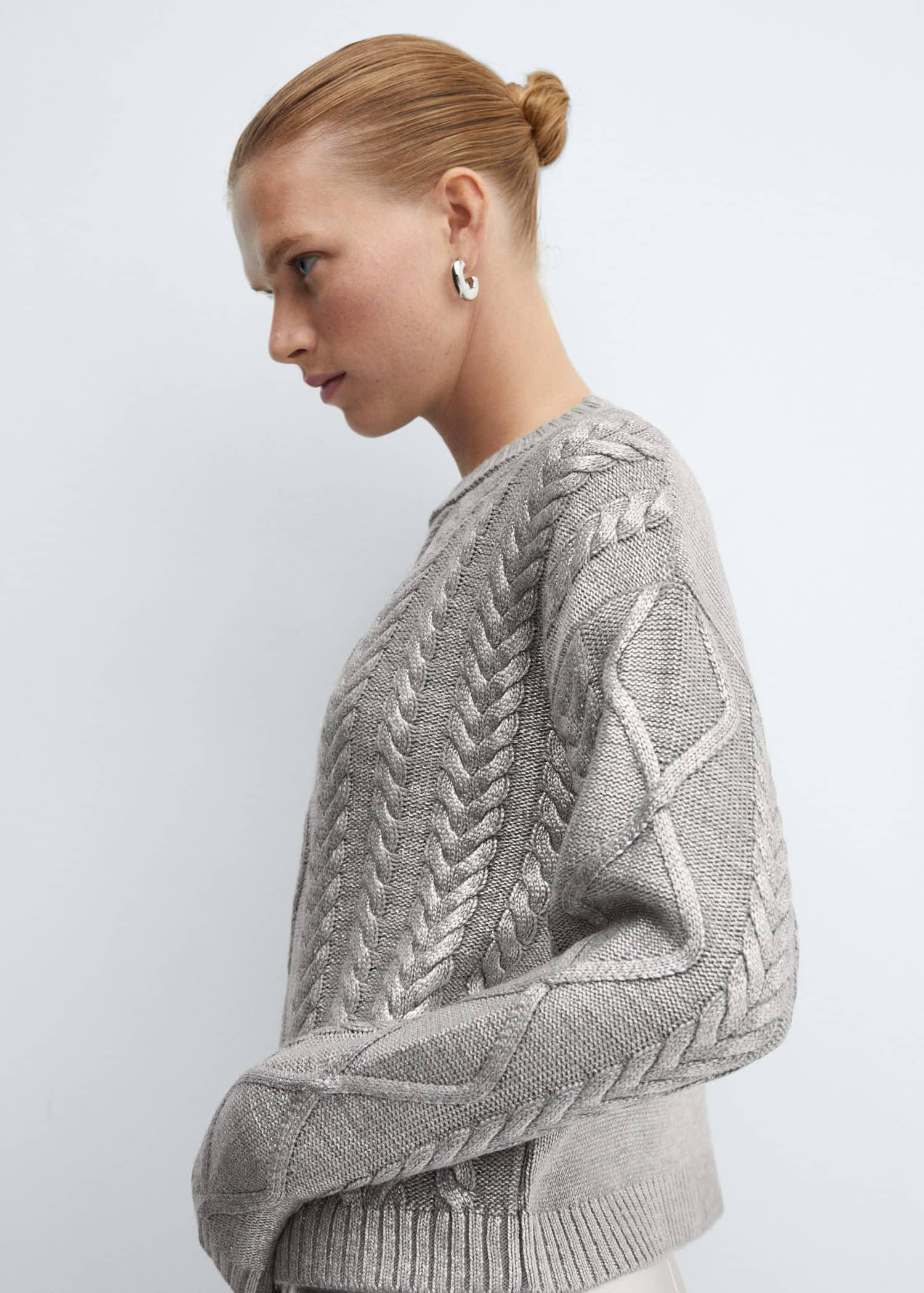 Silver Foil Braided Jumper, , large image number 1