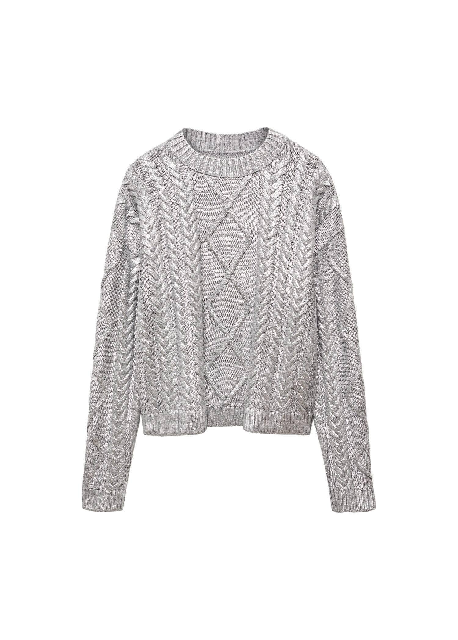 Silver Foil Braided Jumper, , large image number 3
