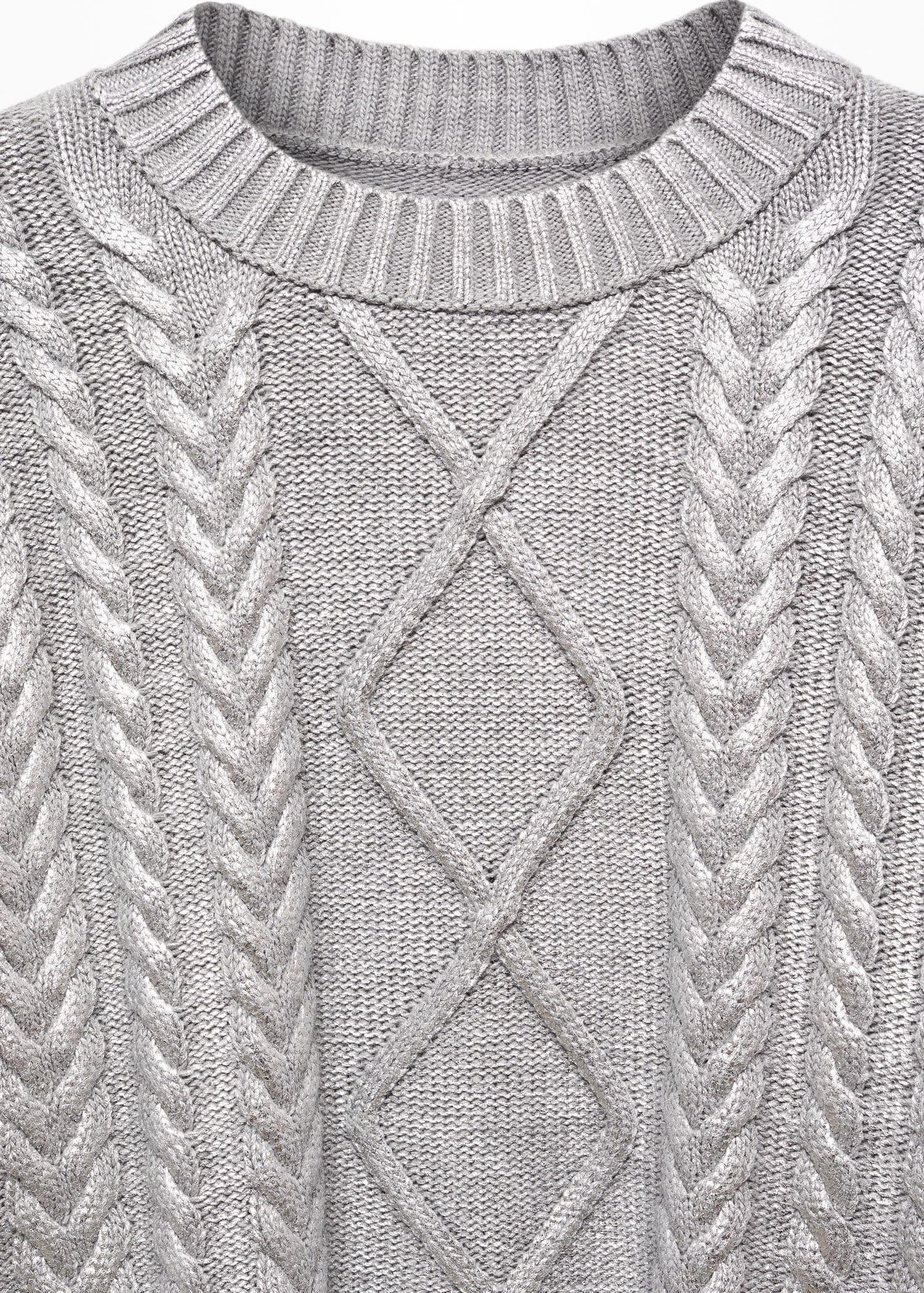 Silver Foil Braided Jumper, , large image number 4