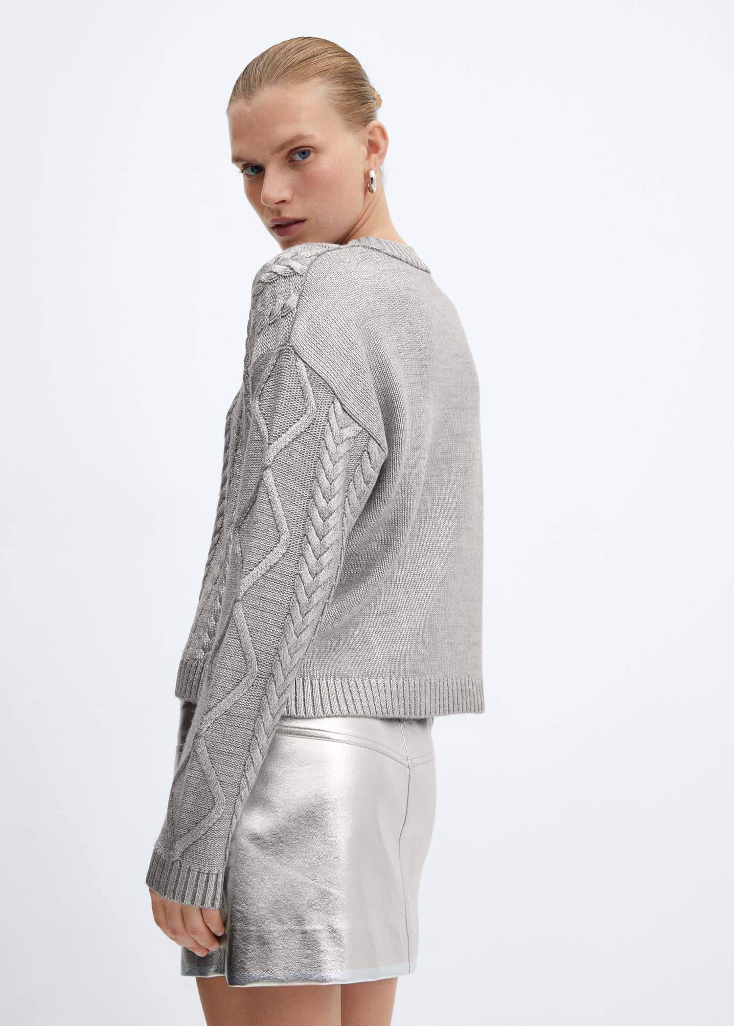 Silver Foil Braided Jumper, , large image number 6