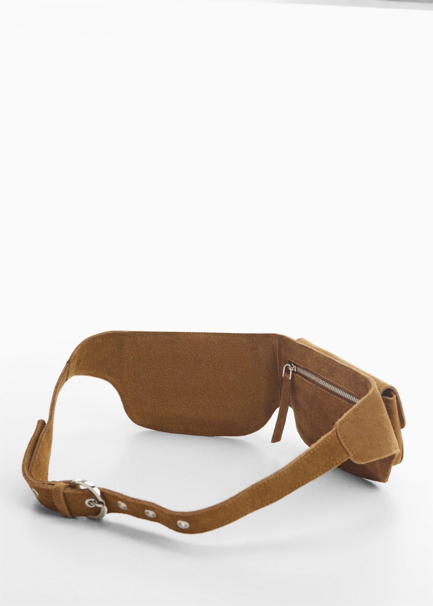Brown Double-Pocket Leather Money Belt, , large image number 1