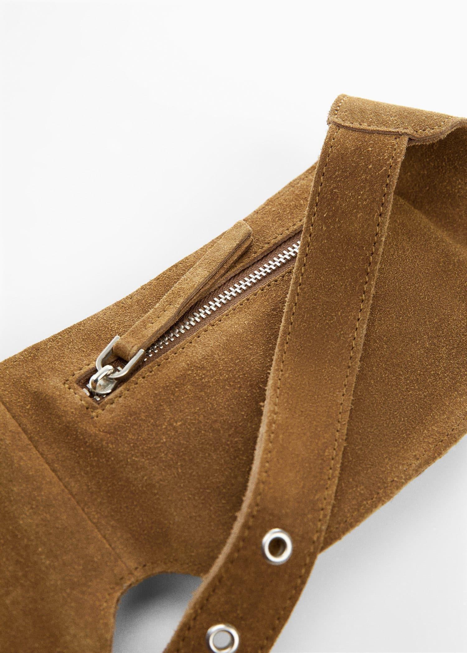 Brown Double-Pocket Leather Money Belt, , large image number 2