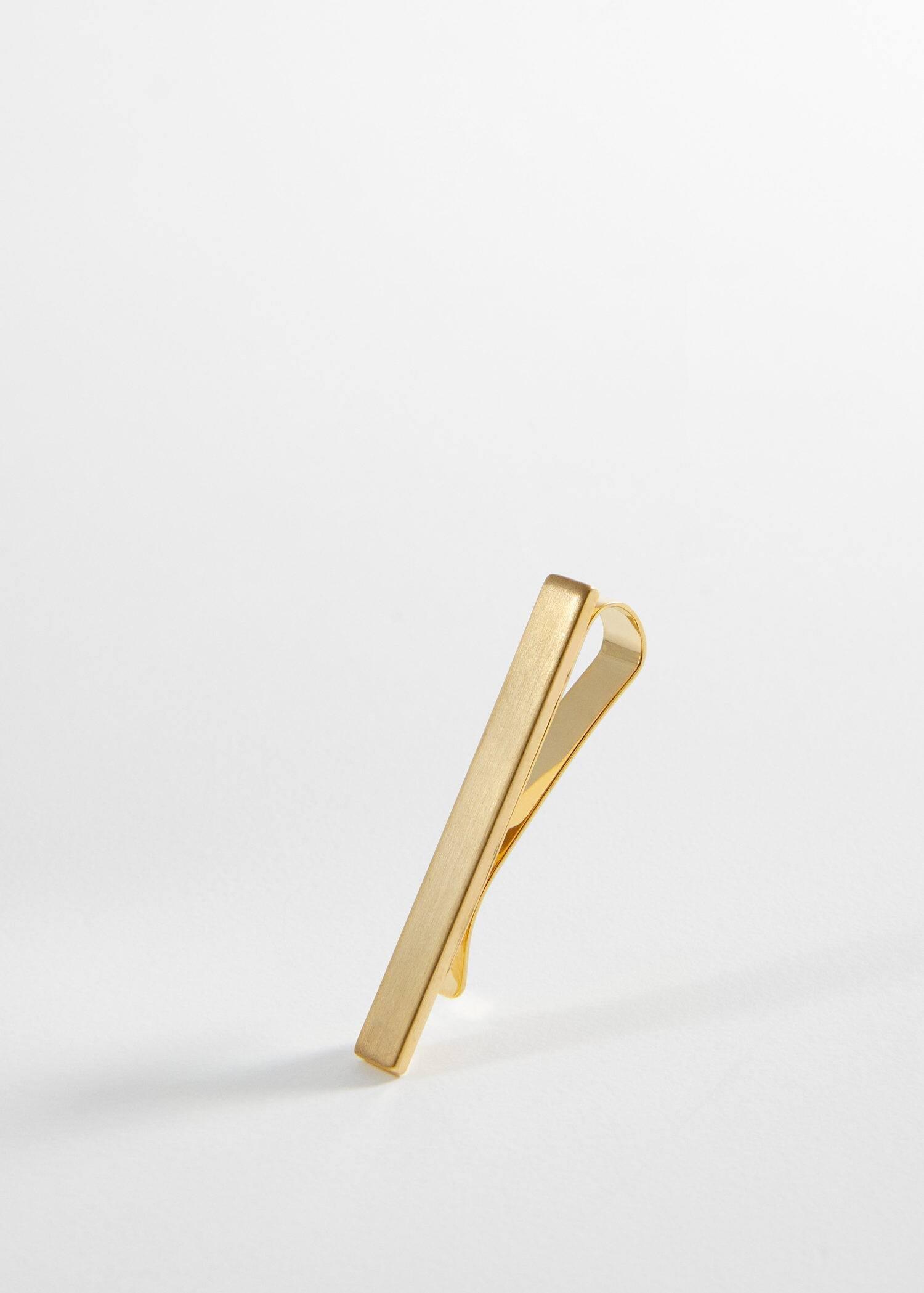 Gold Metal Tie Clip, , large image number 1