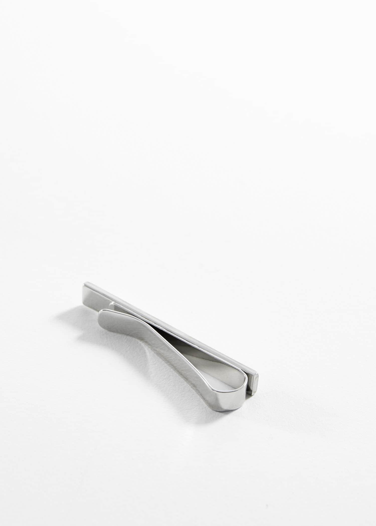 Silver Metal Tie Clip, , large image number 0