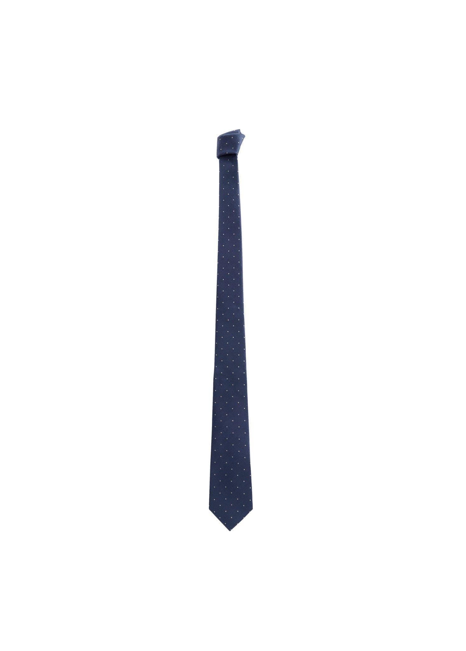 Navy Micro Polka Dots Structure Tie, , large image number 2