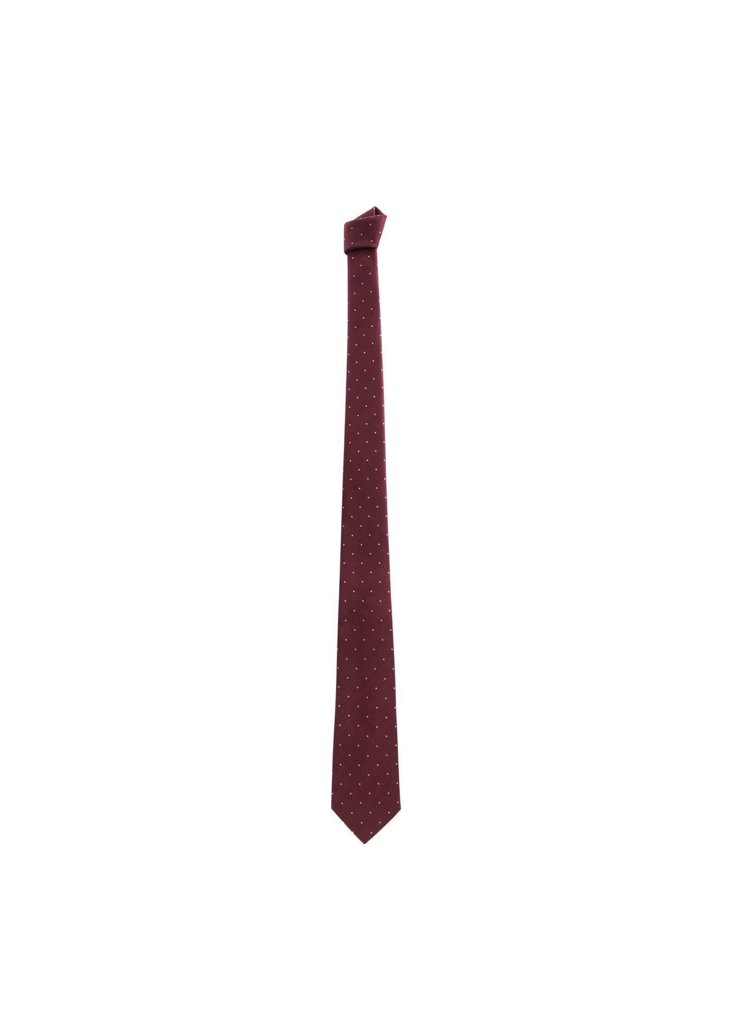 Red Micro Polka-Dot Structure Tie, , large image number 2