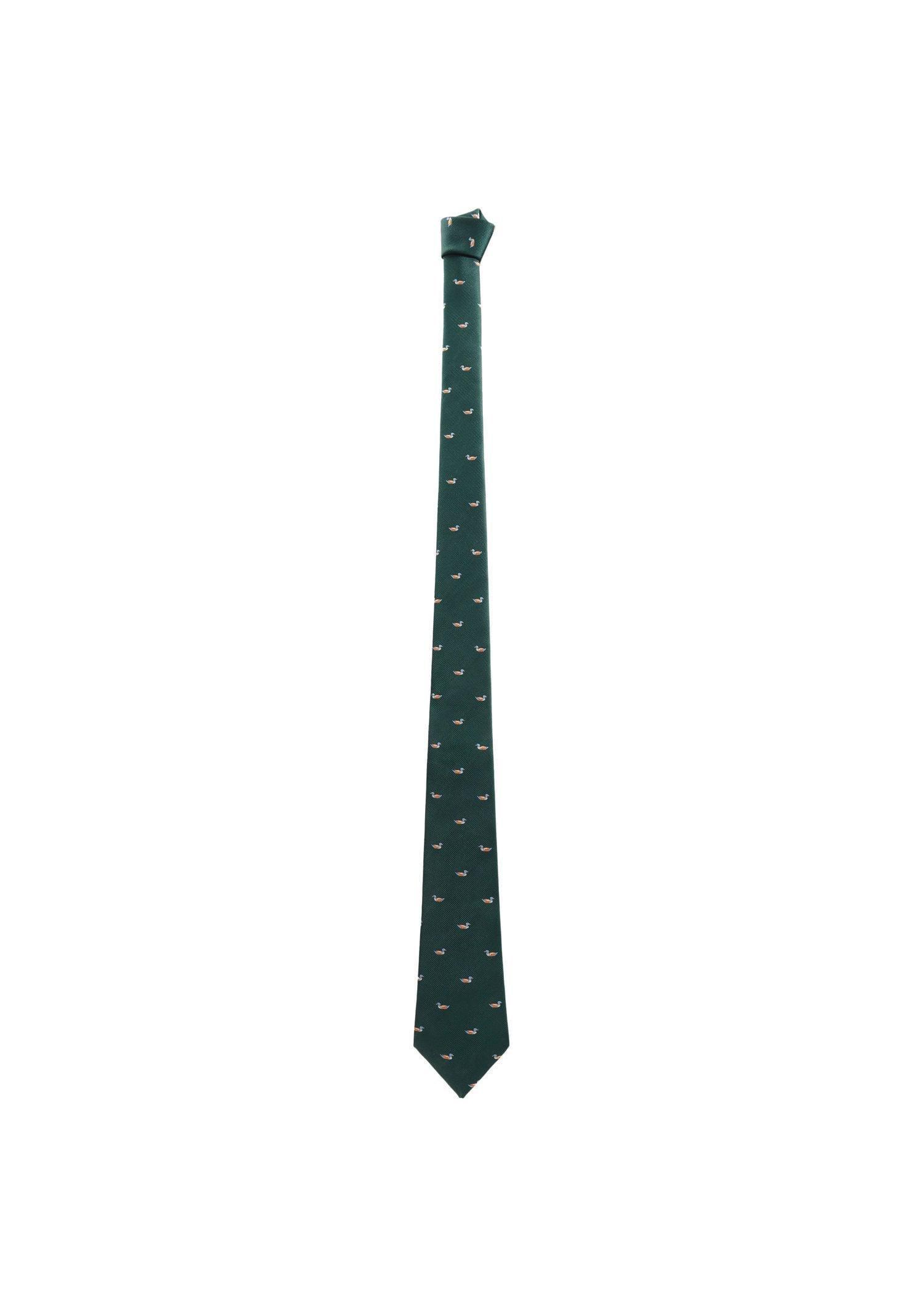 Green Floral Print Tie, , large image number 2