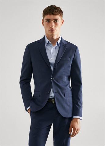 Mango Blue Super Slim-Fit Suit Blazer | Azadea UAE