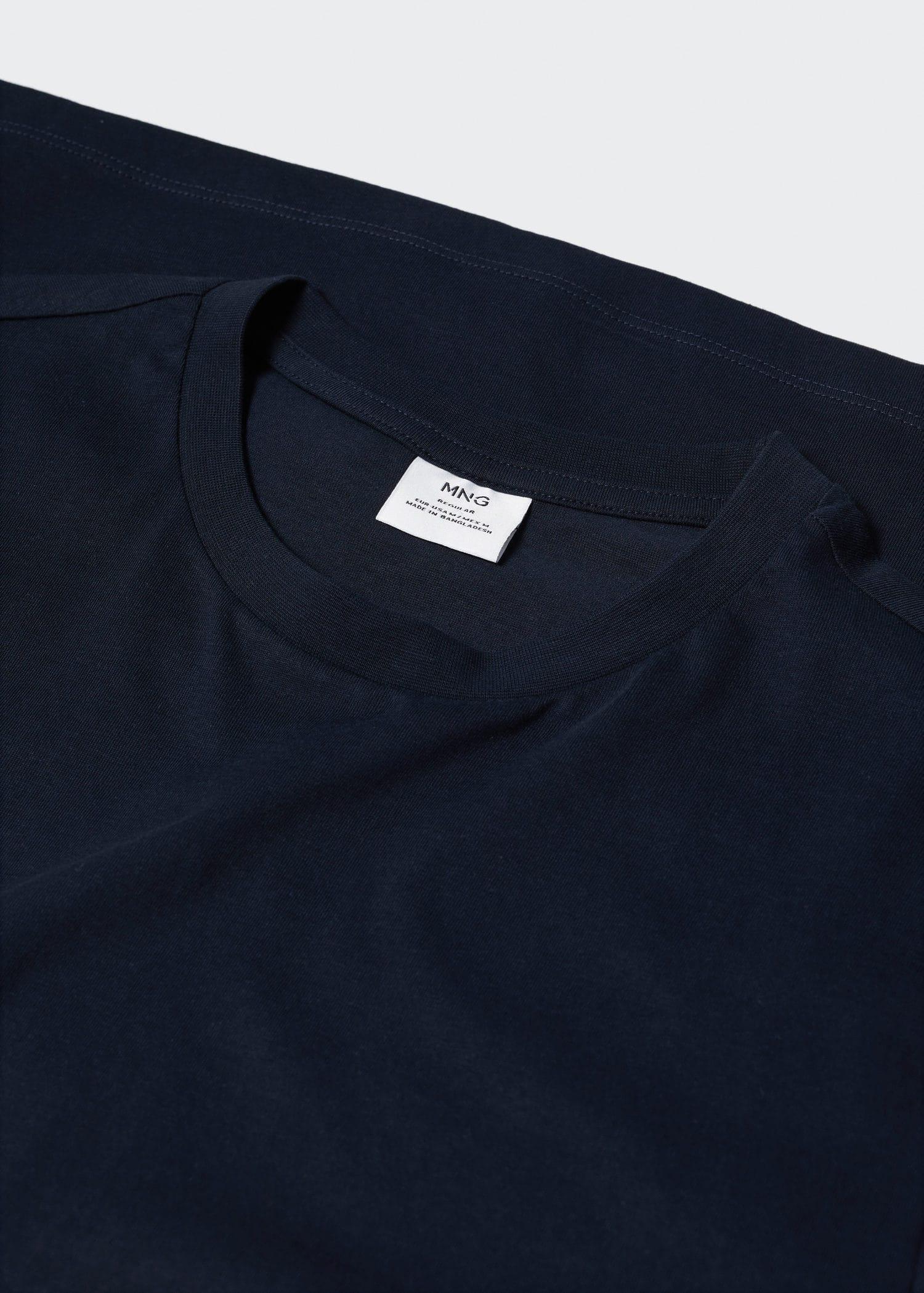 Navy Essential Cotton-Blend T-Shirt, , large image number 2