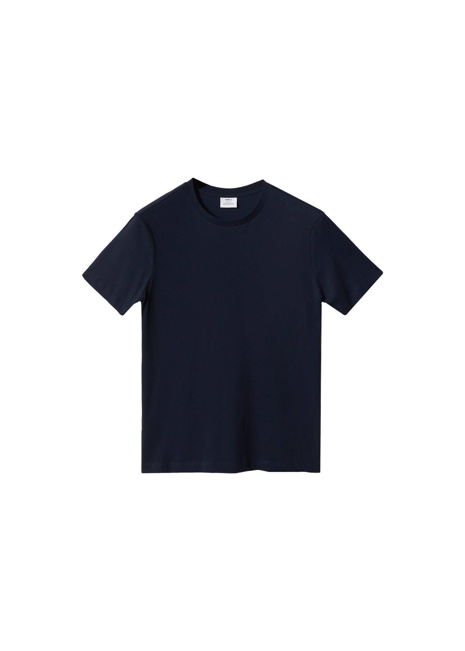 Navy Essential Cotton-Blend T-Shirt, , large image number 3