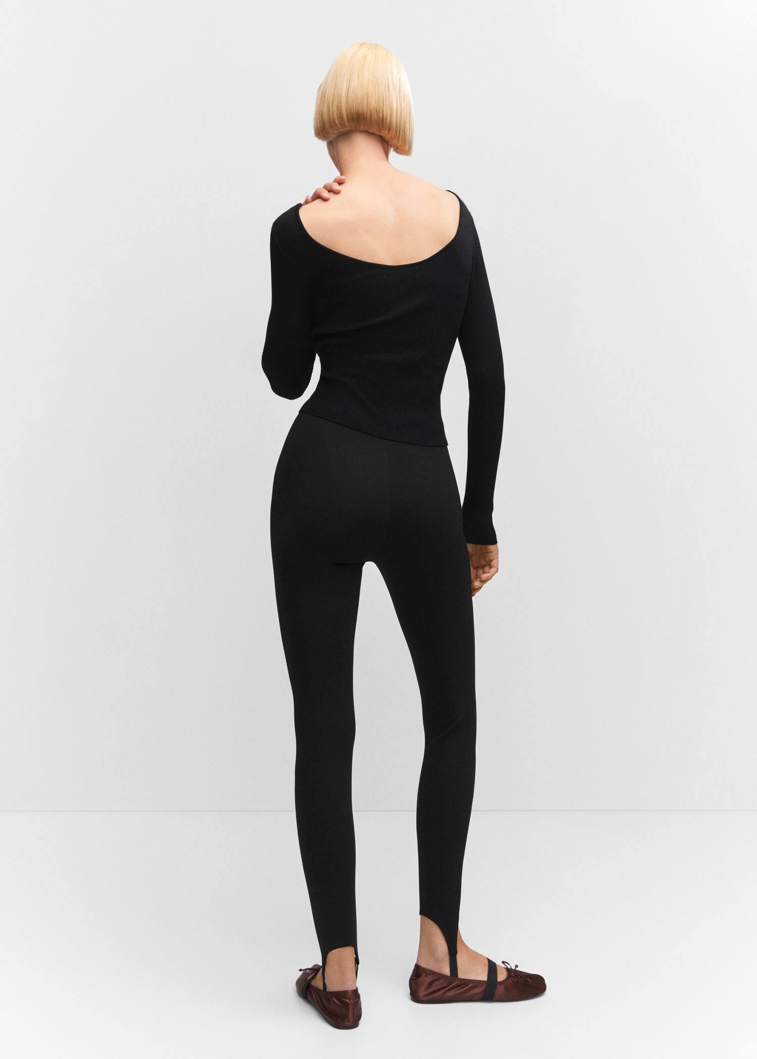 Black Low-Cut Back Ribbed Jumper, , large image number 6