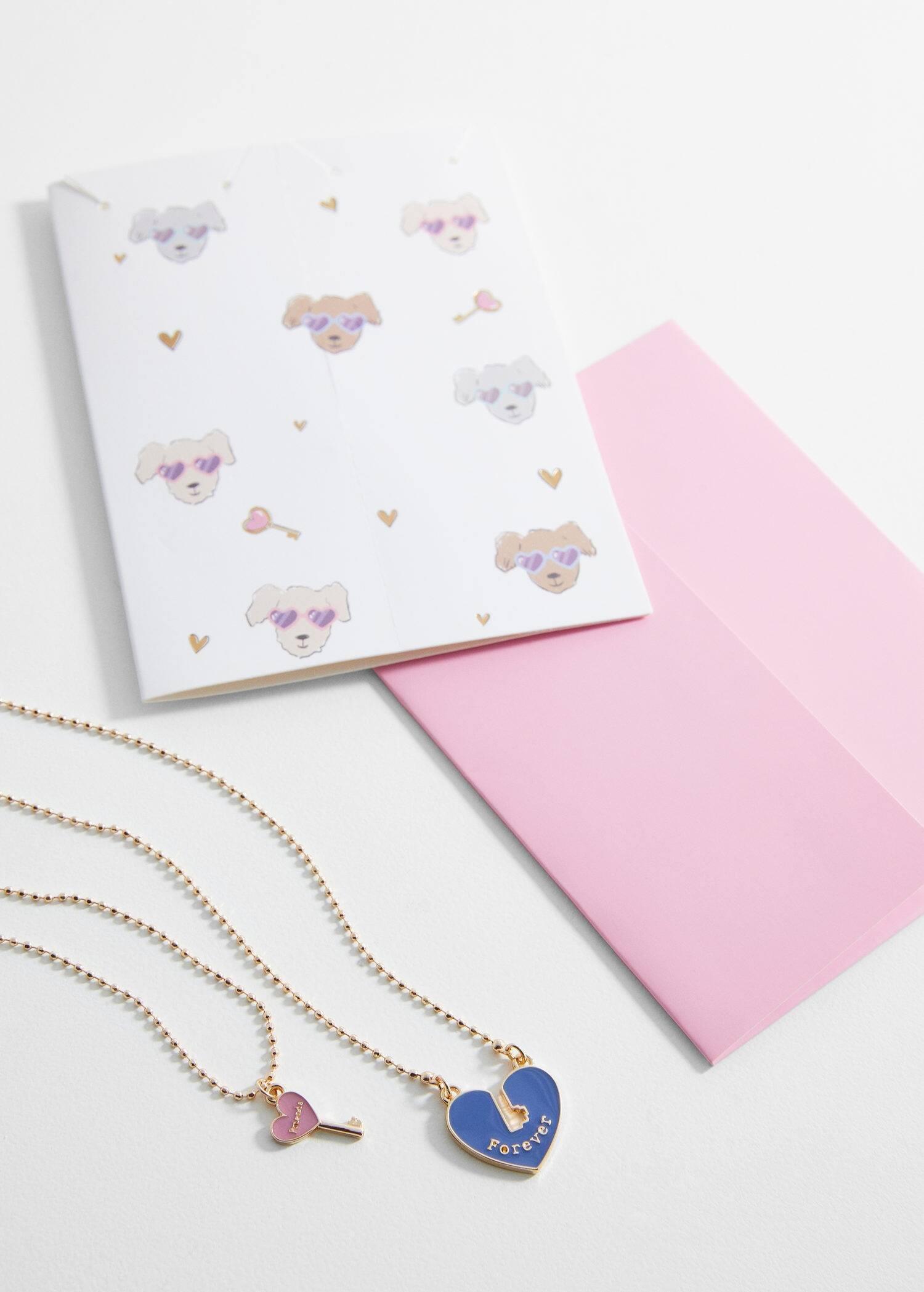 Gold Best Friends Necklace Set, Kids Girls, , large image number 1