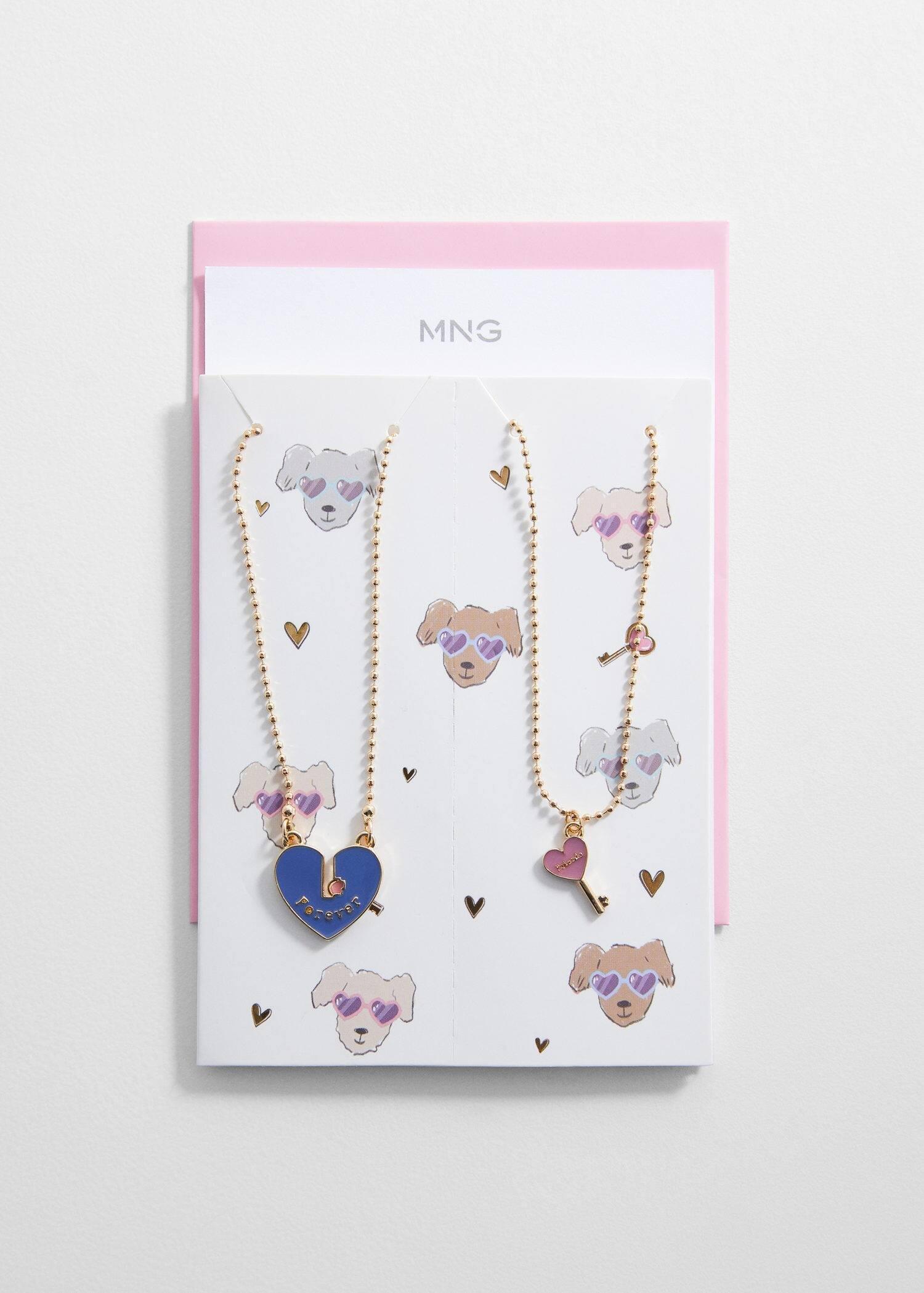 Gold Best Friends Necklace Set, Kids Girls, , large image number 2