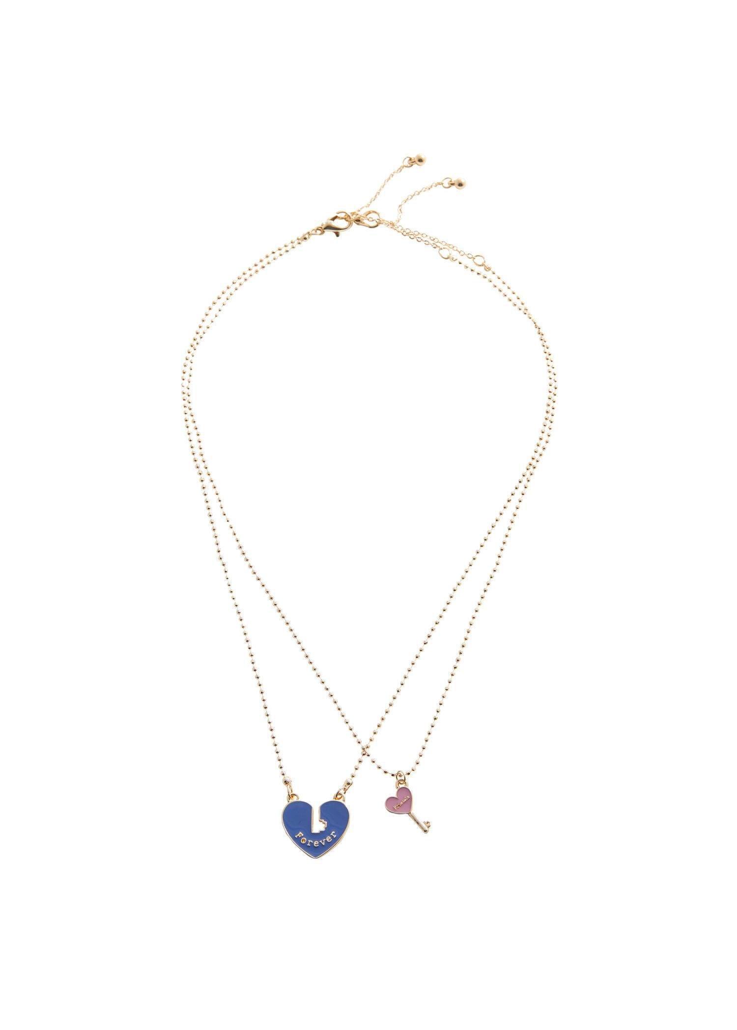 Gold Best Friends Necklace Set, Kids Girls, , large image number 3