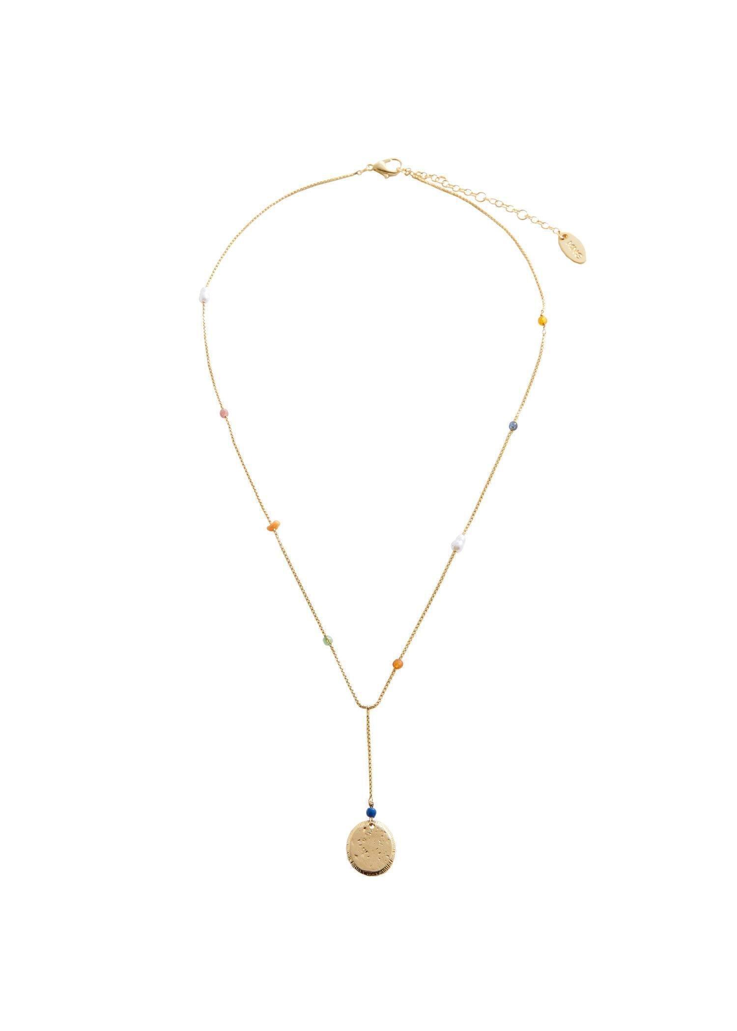 Gold Coin Pendant Necklace, , large image number 1