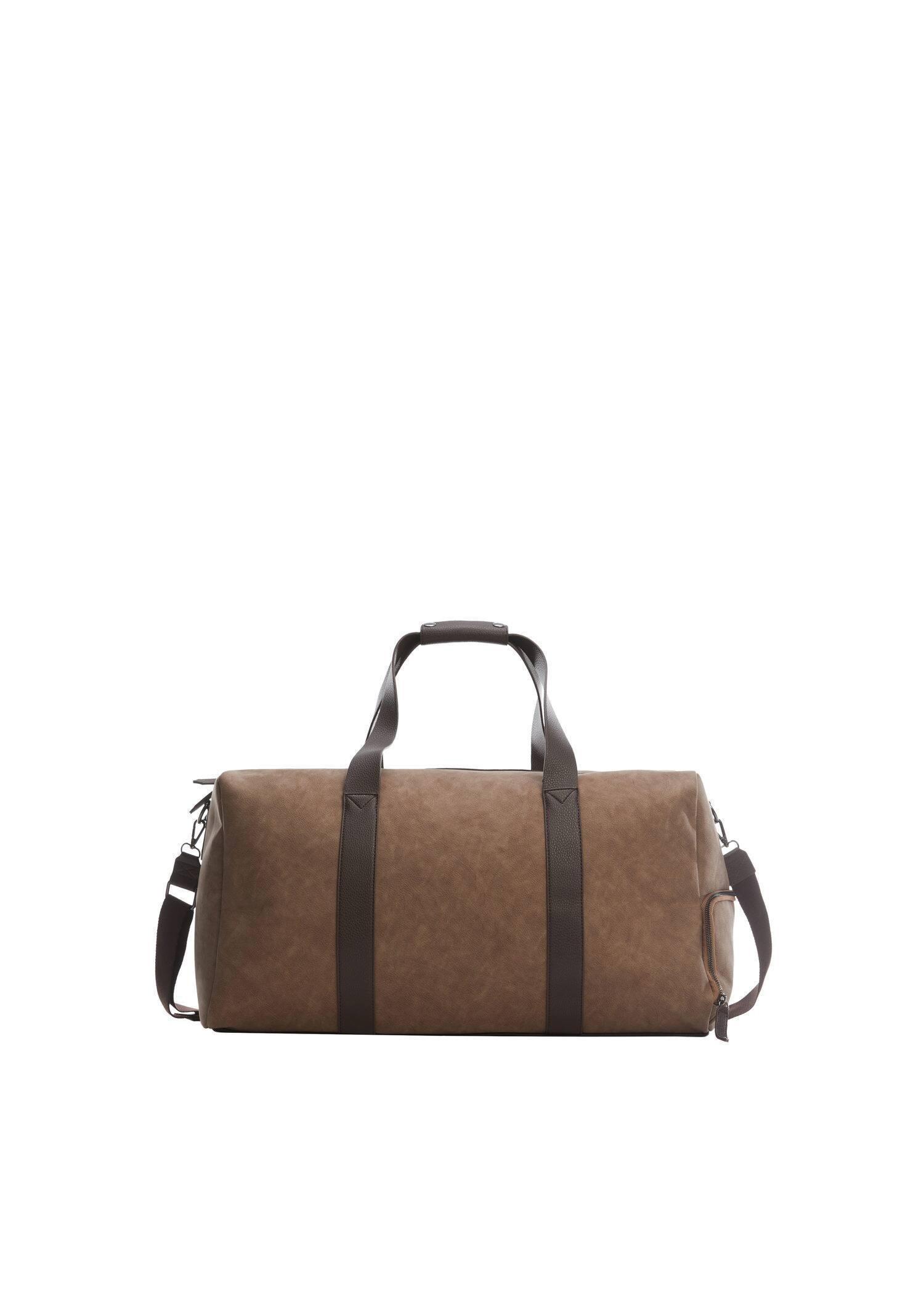 Brown Leather-Effect Travel Bowling Bag, , large image number 3