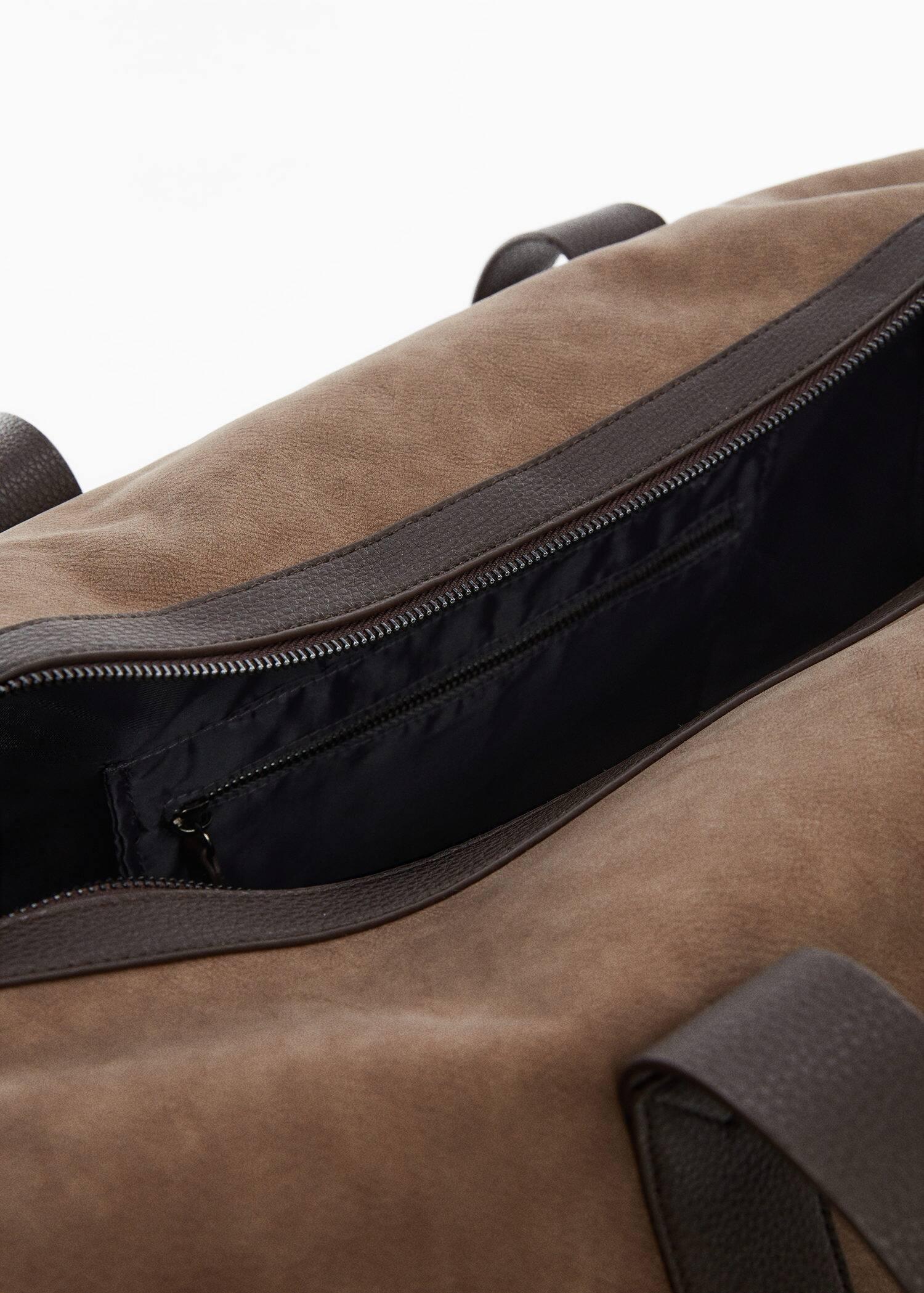 Brown Leather-Effect Travel Bowling Bag, , large image number 4