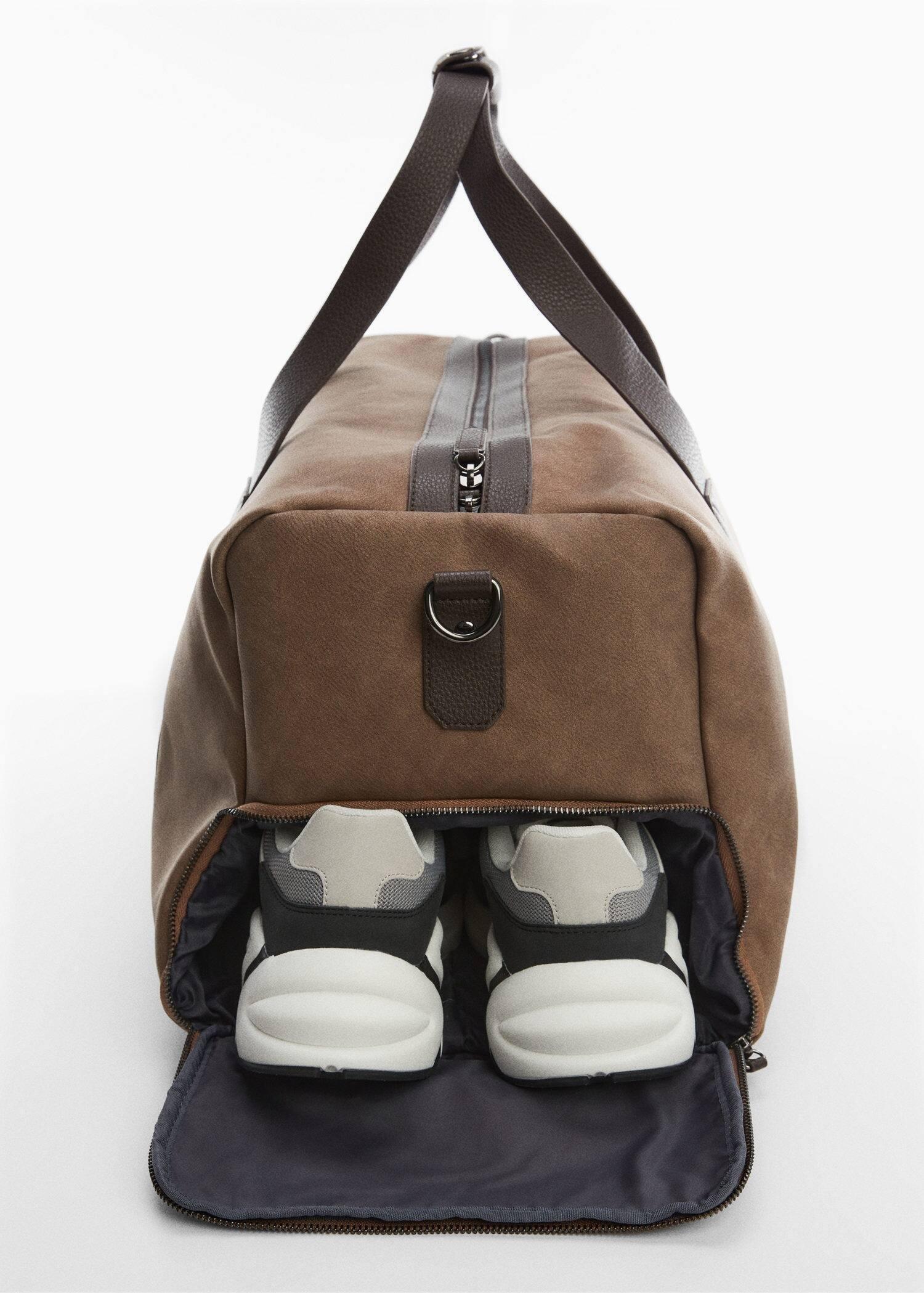 Brown Leather-Effect Travel Bowling Bag, , large image number 5