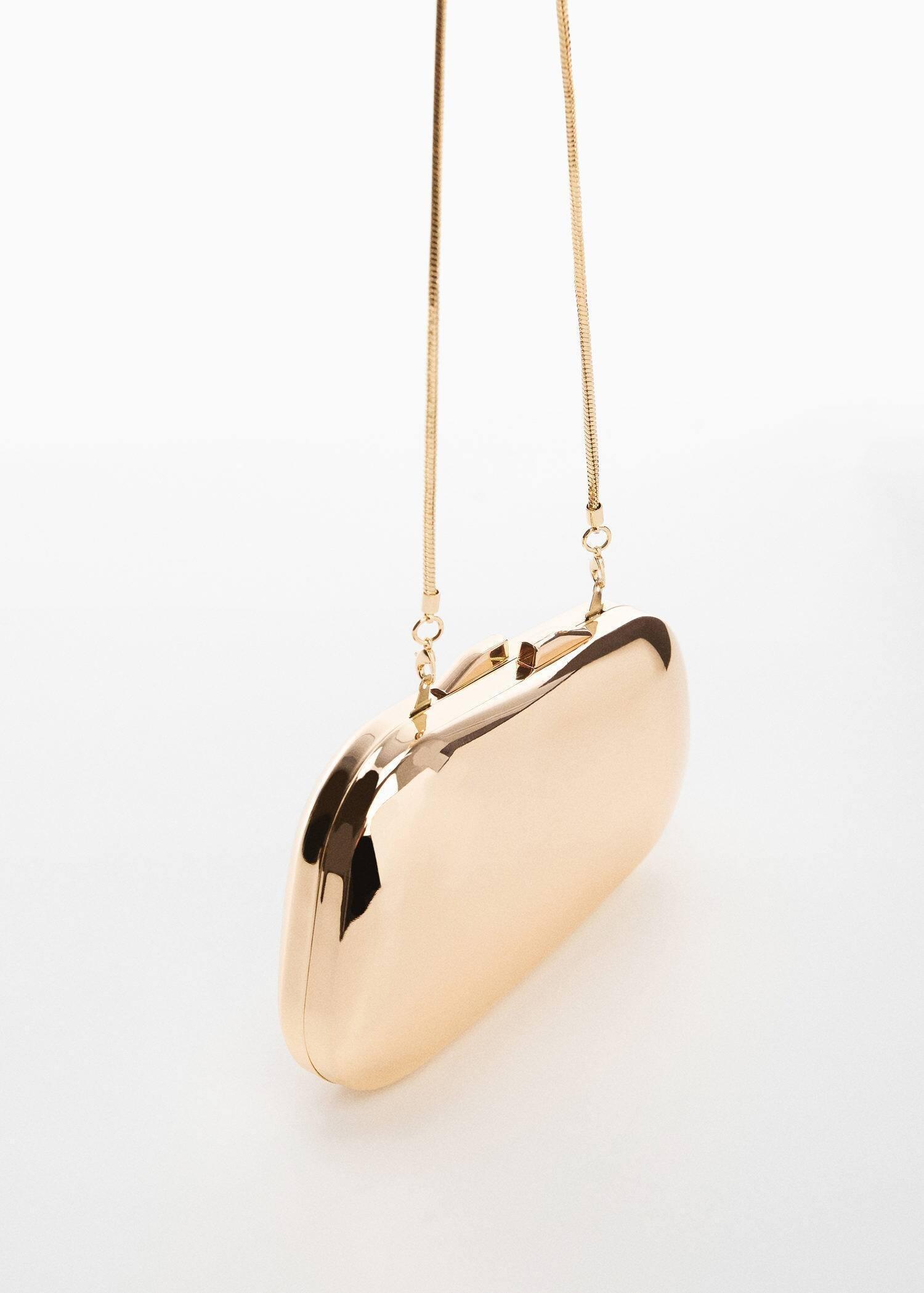 Gold Metallic Clutch Bag, , large image number 0