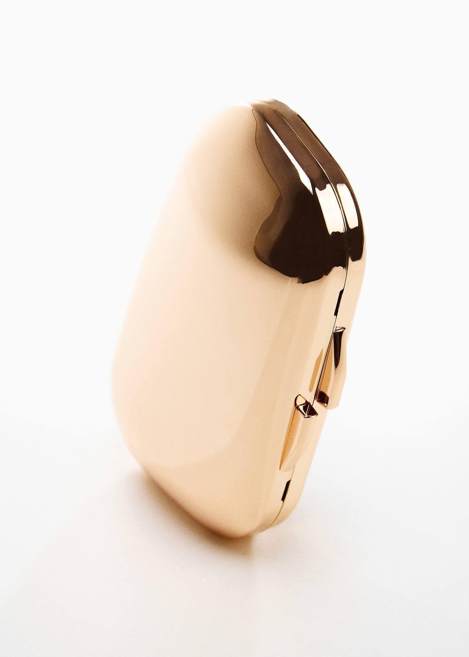Gold Metallic Clutch Bag, , large image number 2