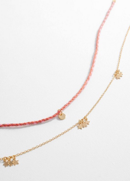 Mango - Gold Combined Necklace - Pack Of 2, Kids Girls