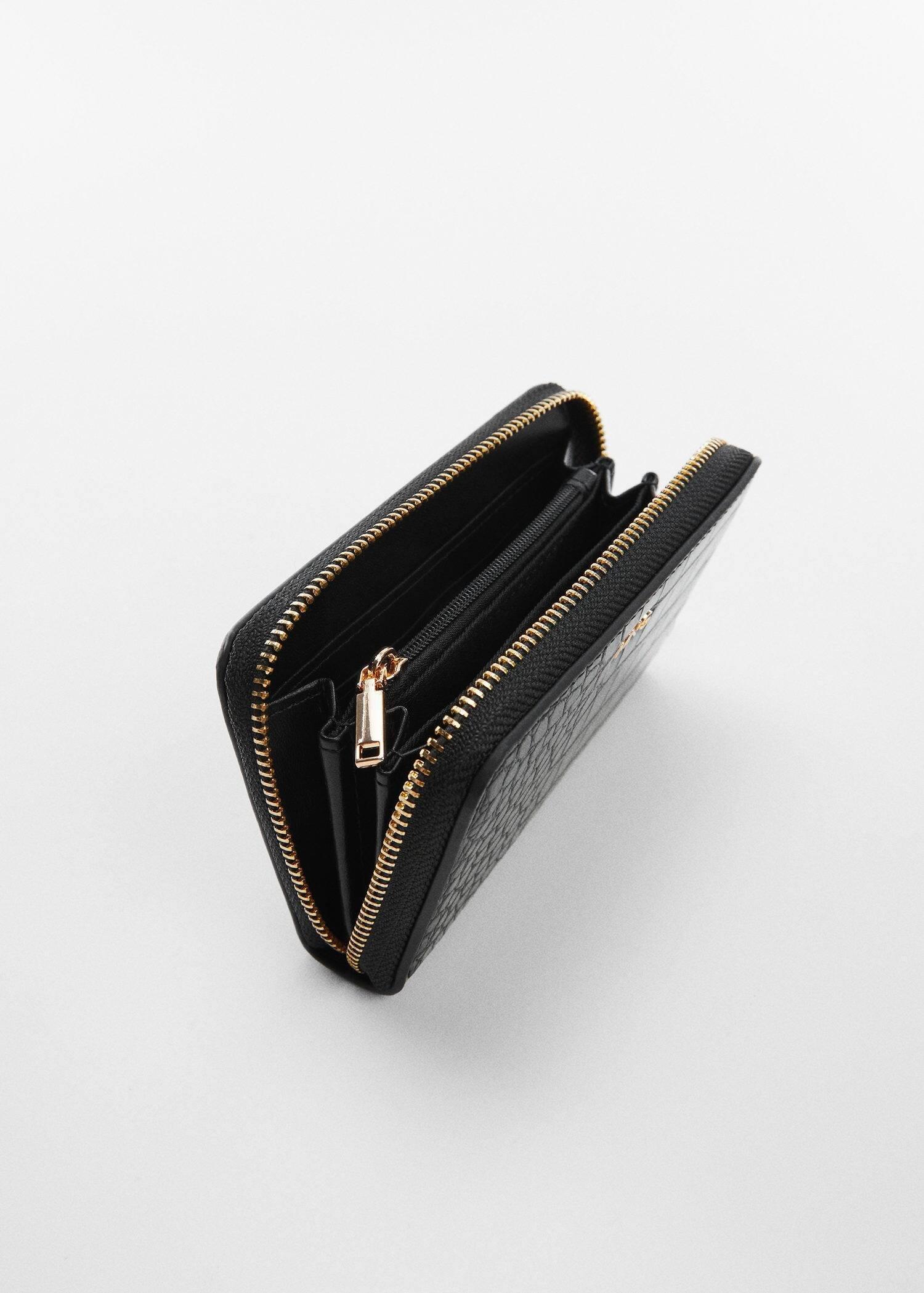 Black Cocodrile Logo Wallet, , large image number 0