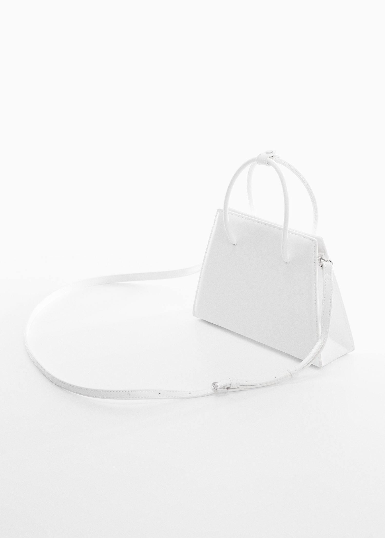 White Geometric Short Handle Bag, , large image number 0