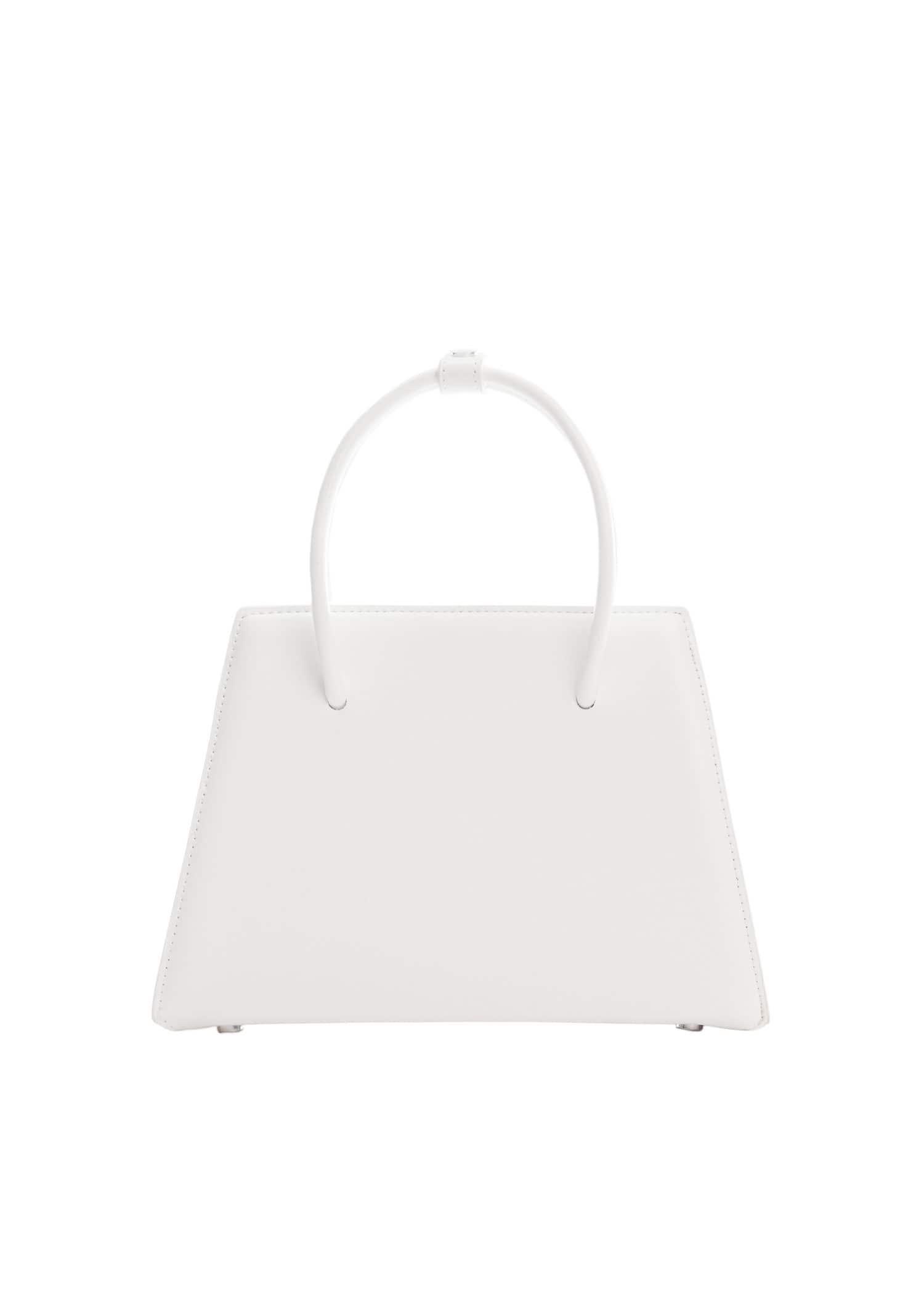 White Geometric Short Handle Bag, , large image number 3